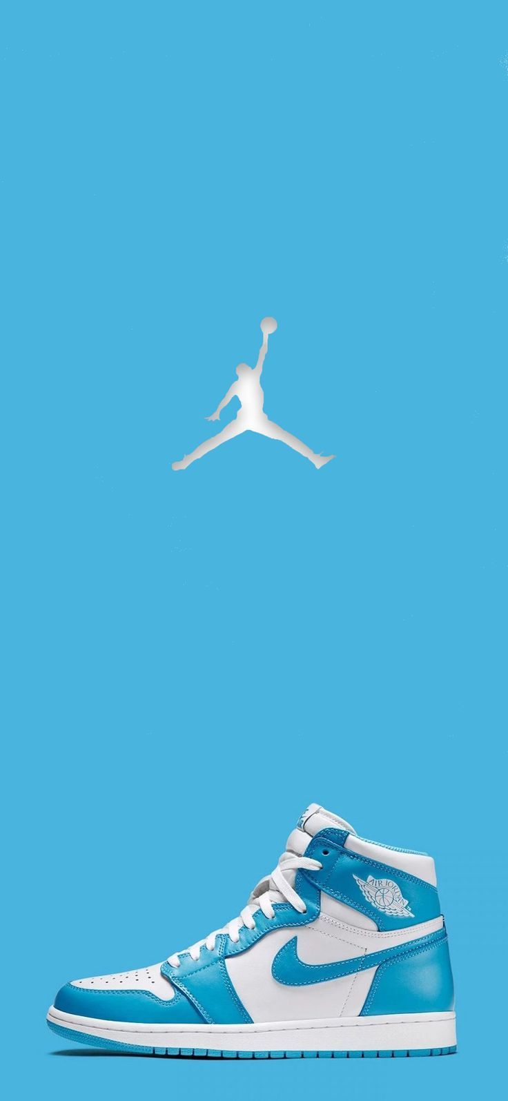 Air Jordan 1's (UNC). Jordan shoes wallpaper, Jordan logo wallpaper, Sneakers wallpaper. Jordan logo wallpaper, Jordan shoes wallpaper, Sneakers wallpaper