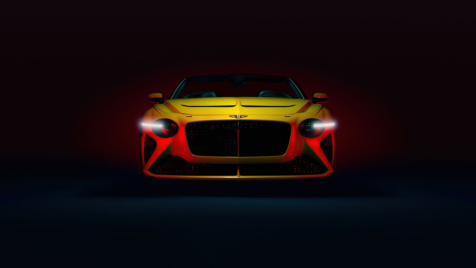 Desktop wallpaper bentley bacalar, yellow car, glowing headlight, HD image, picture, background, 49d8ce