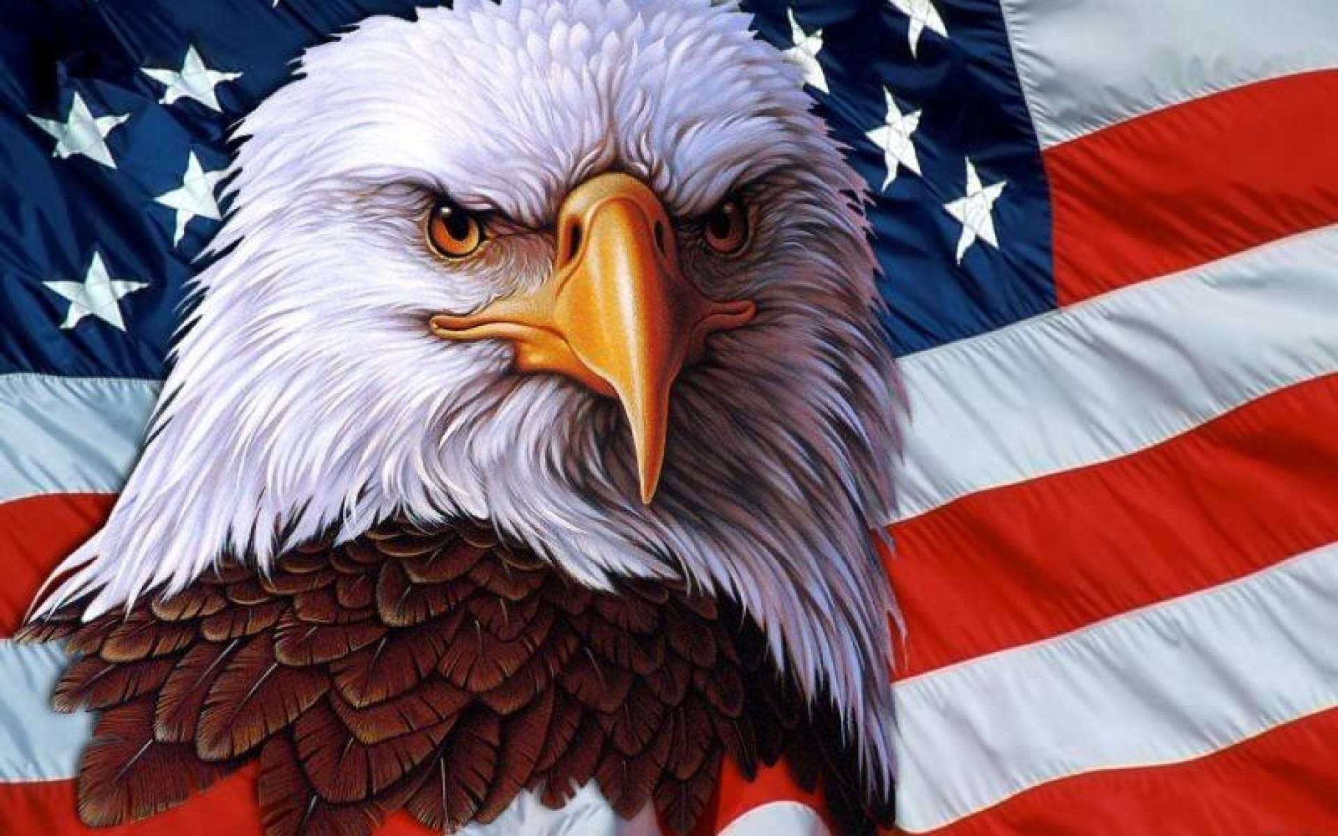 American Flag With Eagle