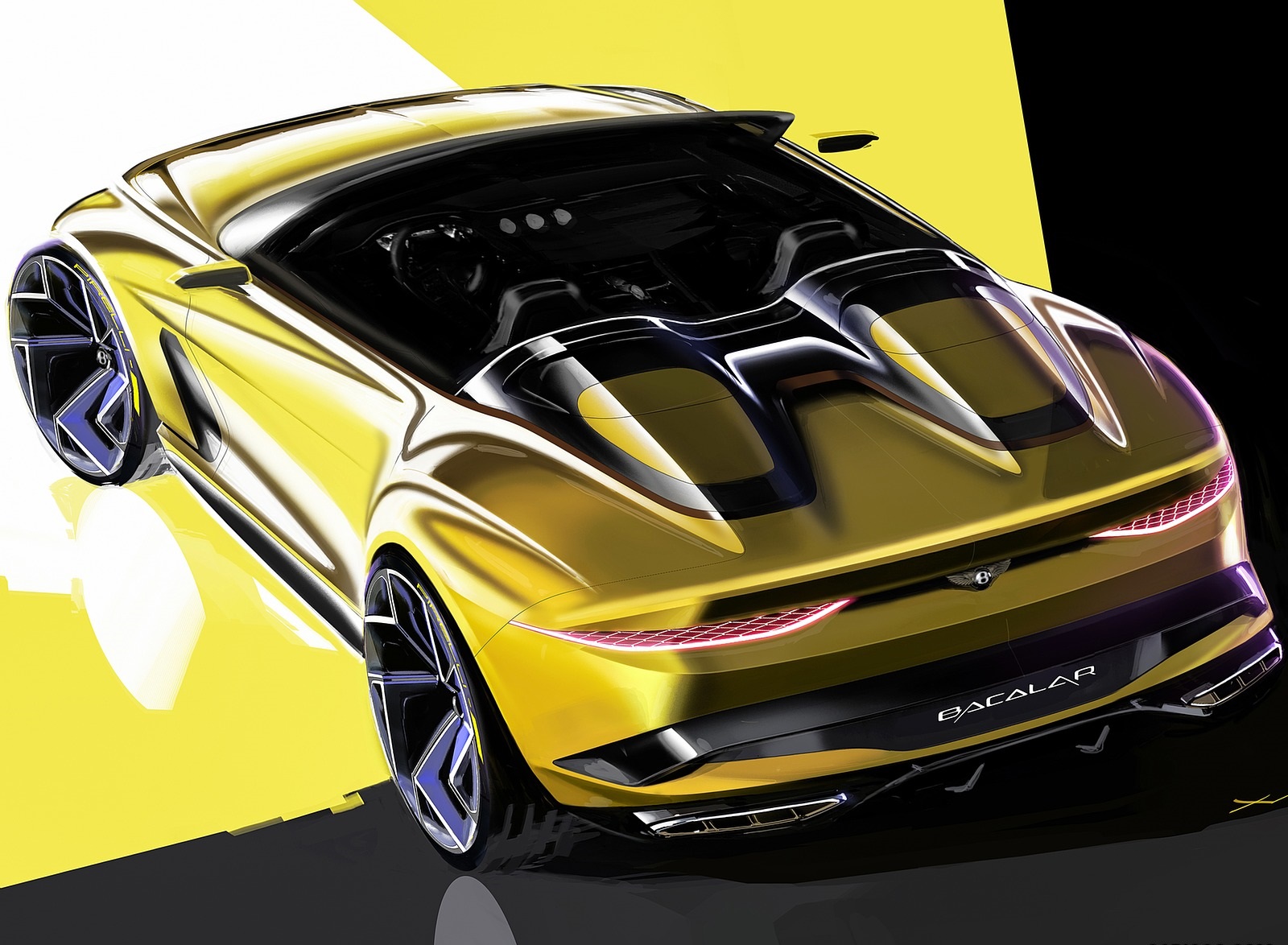 Bentley Mulliner Bacalar Design Sketch Wallpaper