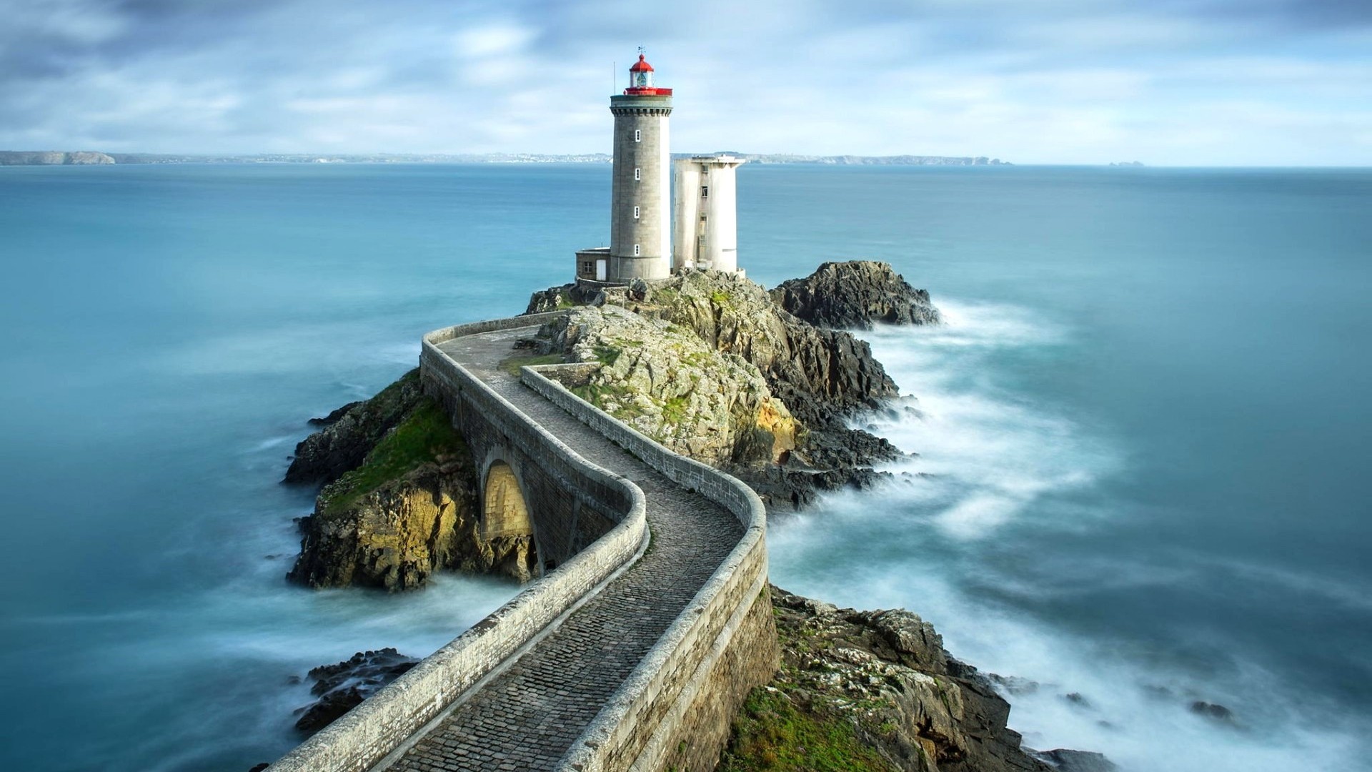 Download Wallpaper sea lighthouse france, 1920x1080, Lighthouse, France