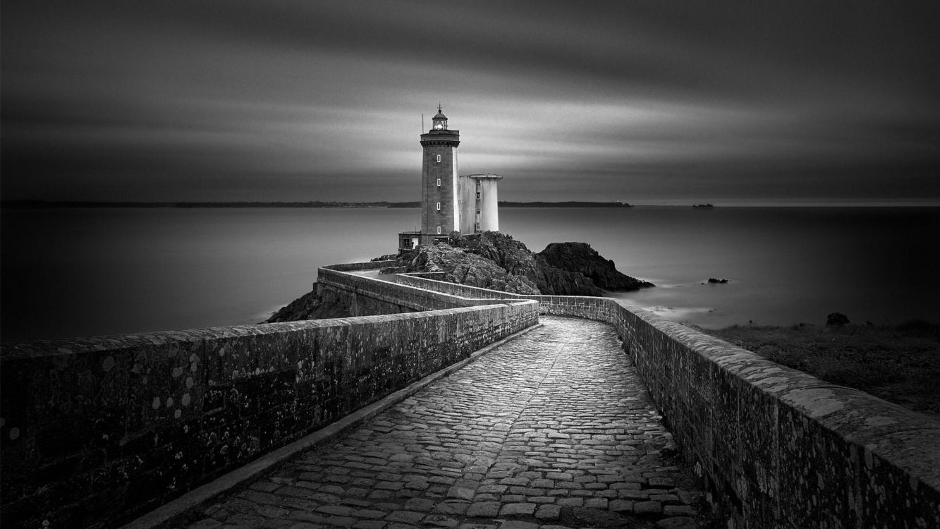 Wallpaper Plouzane France Lighthouse, le Phare du Petit Minou, Lighthouse, Brest, Water, Background Free Image