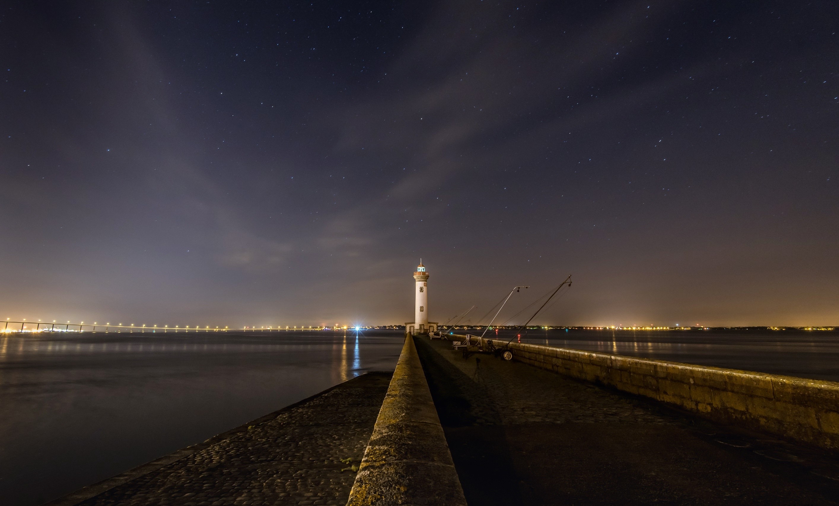 Wallpaper / sky, night, lighthouse, France