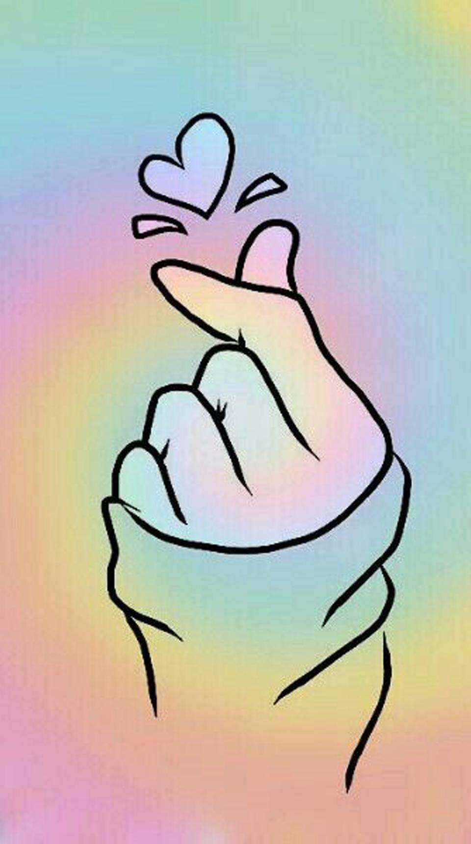 Cute heart hand gesture aesthetic HD phone wallpaper  Pxfuel