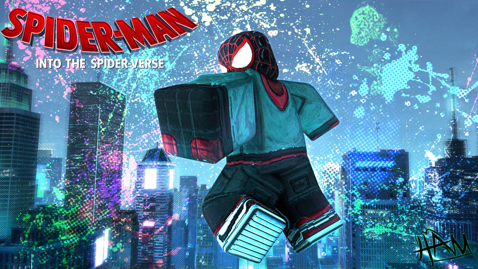 ROBLOX miles morales spiderman GFX, Hamid Hamid