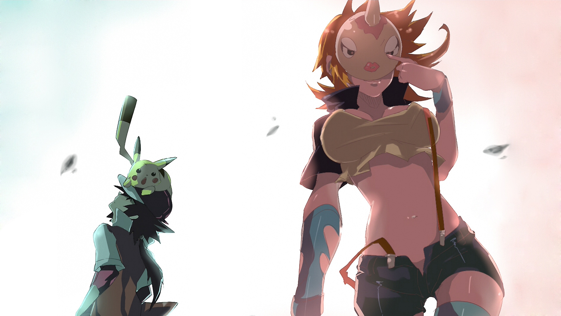 pokemon pikachu misty pokemon ash character masks 1920x1080 wallpaper