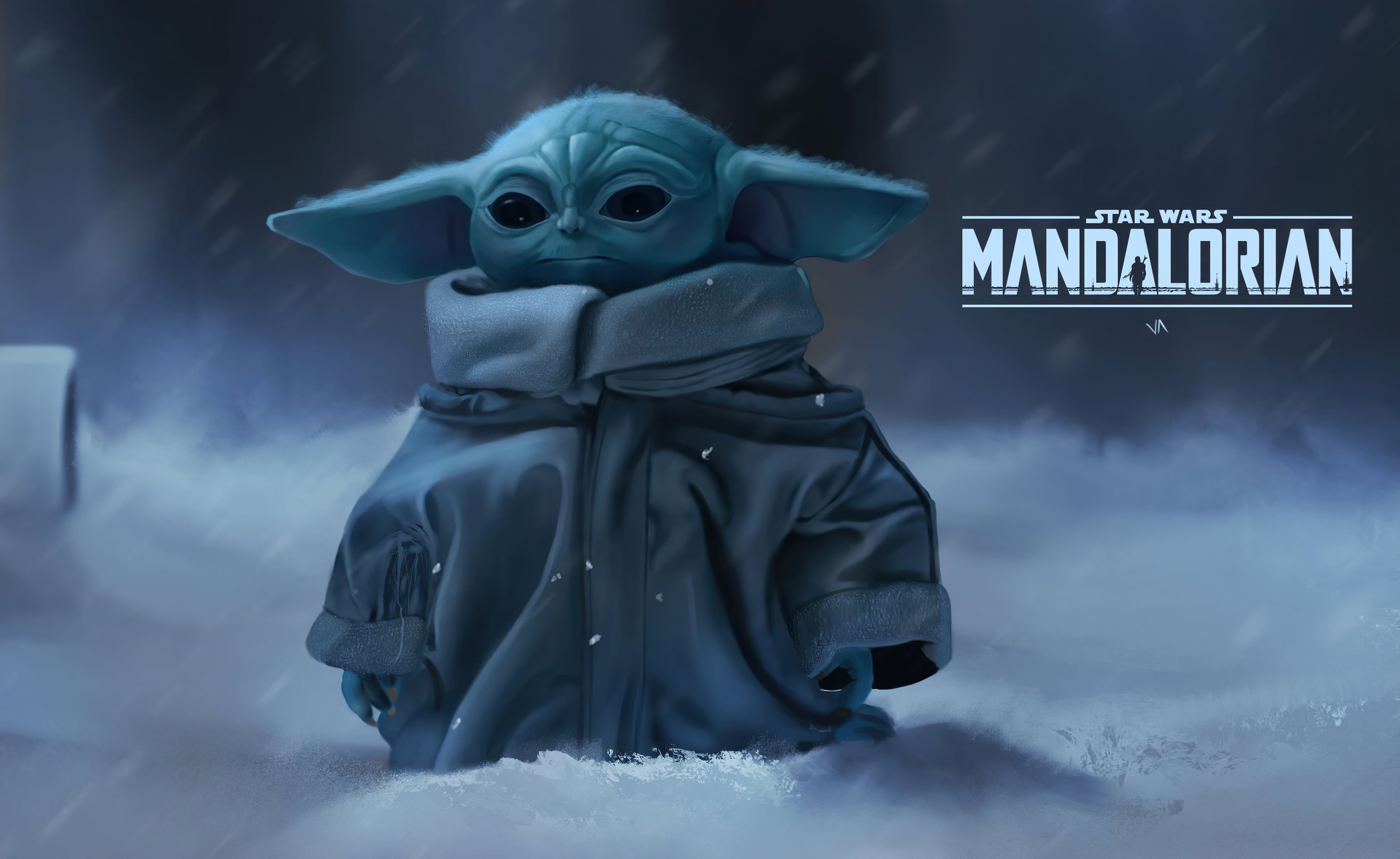 Baby Yoda Mandalorian Yoda The Mandalorian Star Wars K #Grogu K # wallpaper #hdwallpaper #desktop. Mandalorian, Star wars poster, Yoda wallpaper