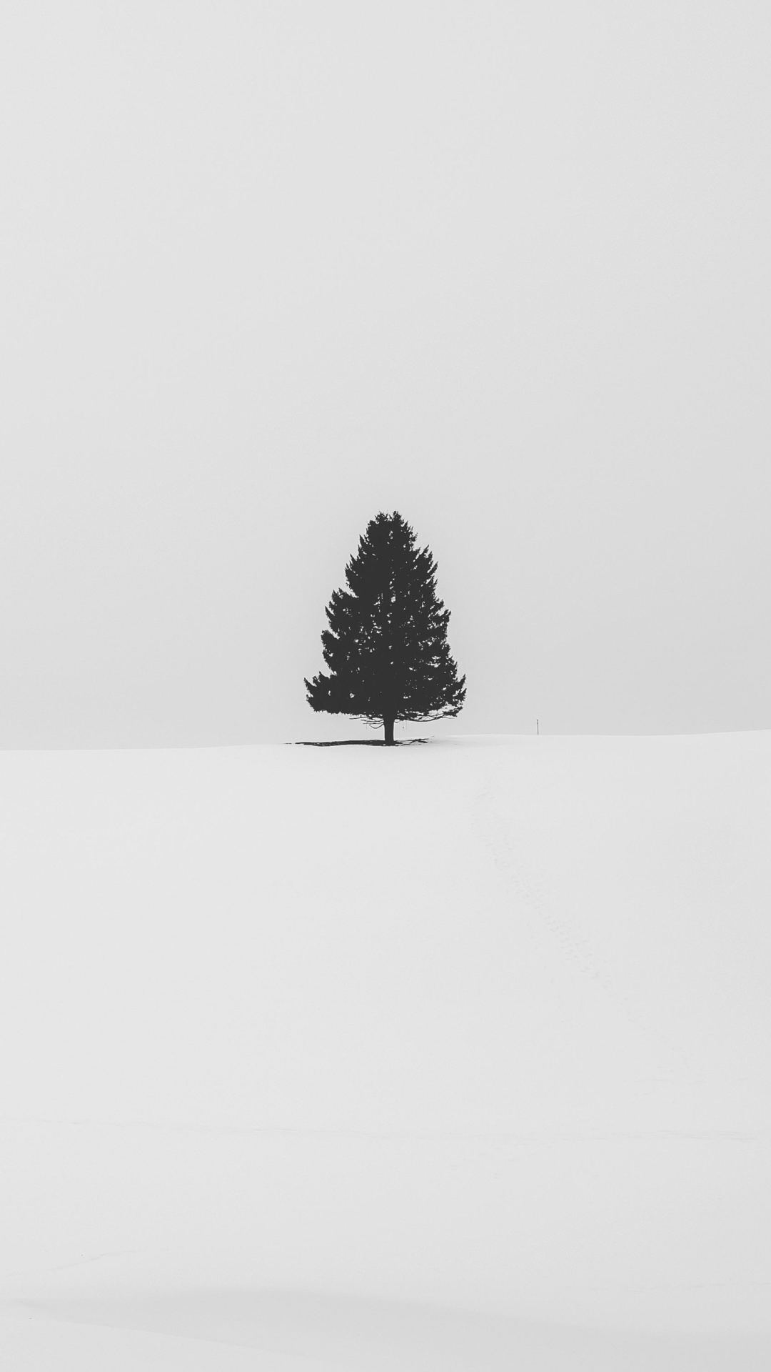 1080x1920 snow, tree, minimalism, minimalist, nature, hd, 5k for iPhone 8 wallpaper