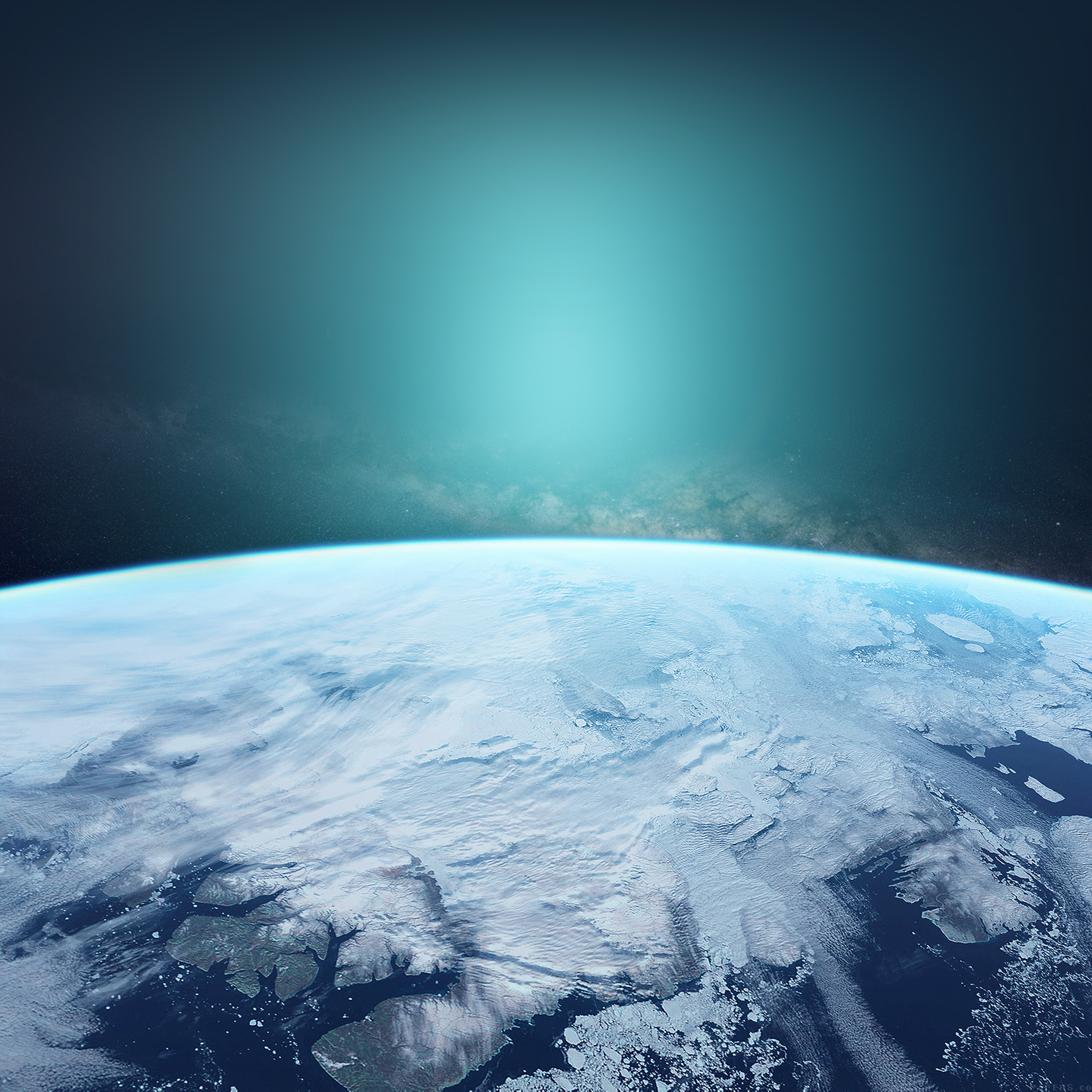 Android wallpaper. space blue earch winter dark art