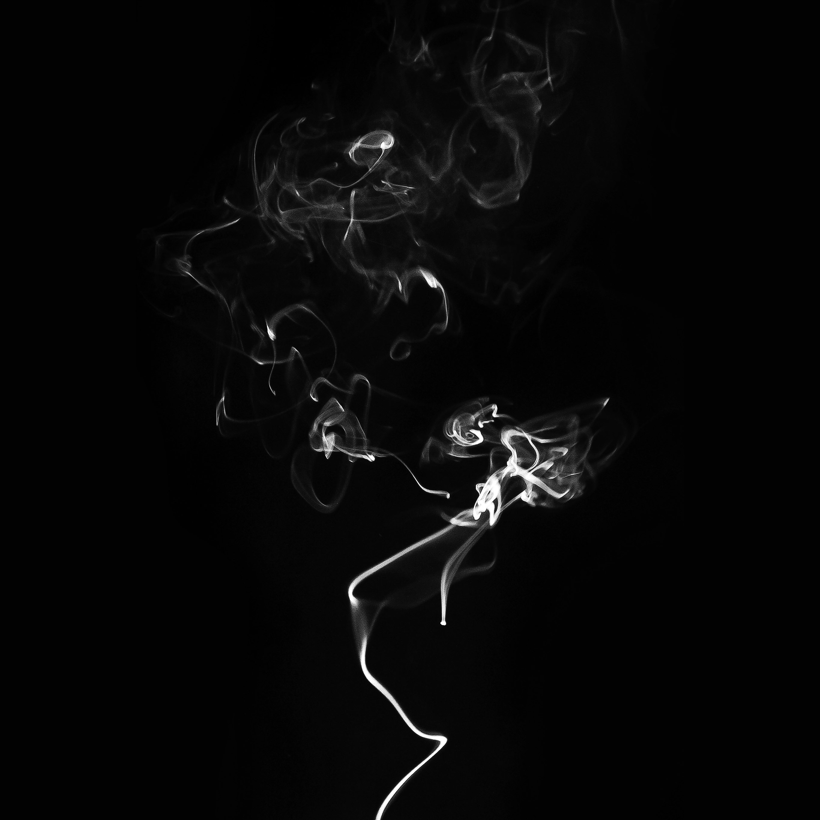Smoke Bw Dark Minimal Black Wallpaper
