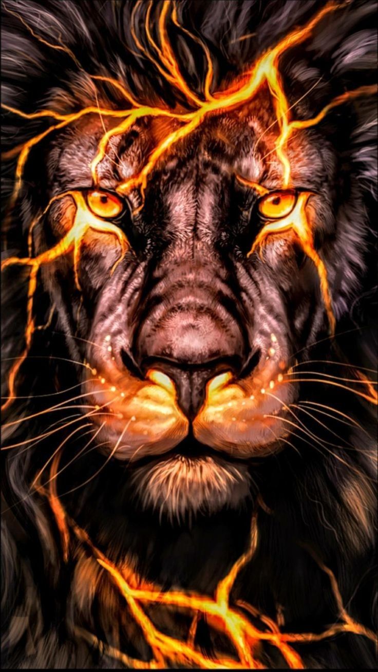 Lion Leo Flame Digital Artwork. Lion wallpaper, Lion picture, Lion live wallpaper