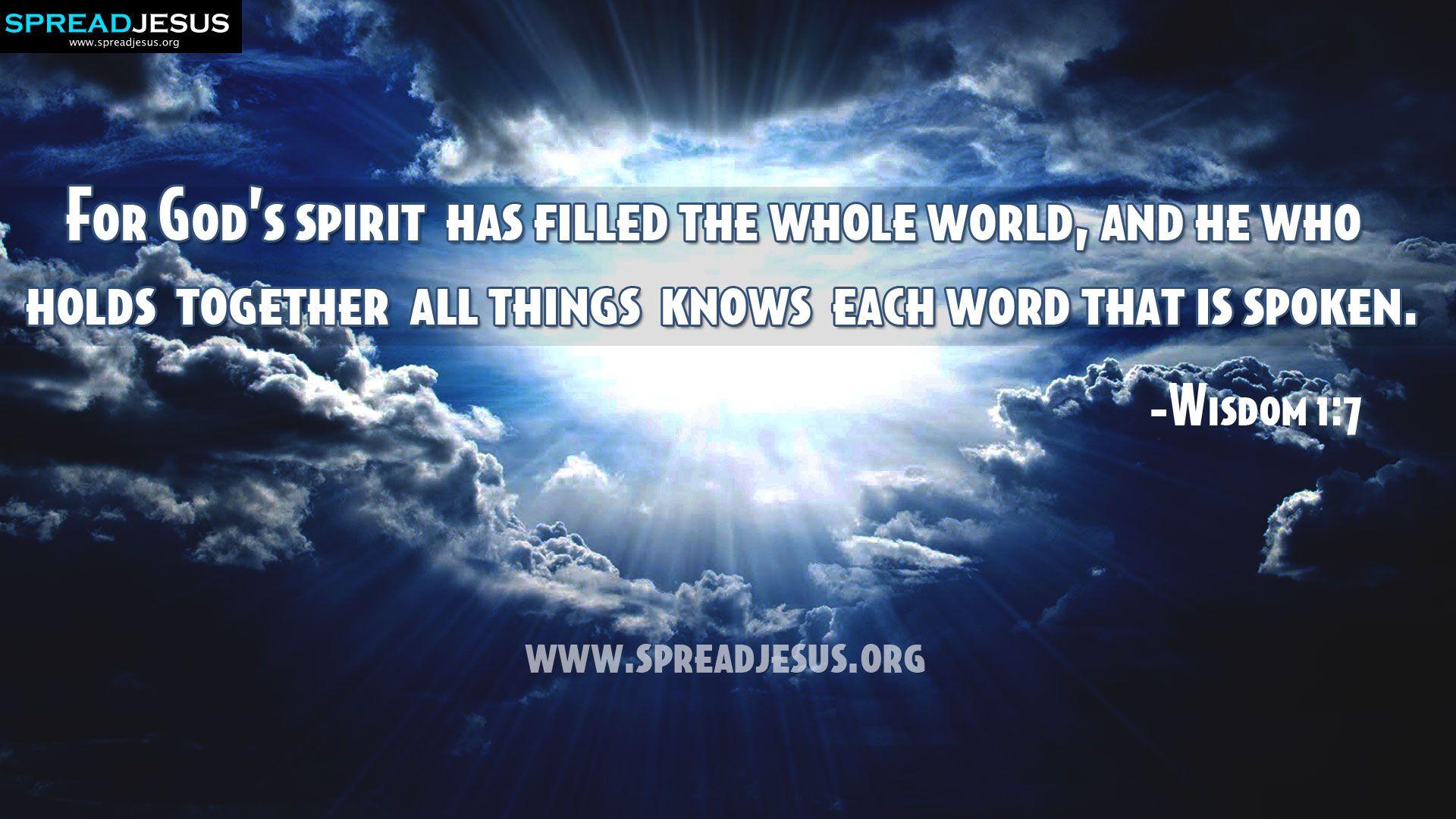 CHRISTIAN HD WALLPAPERS: HOLY BIBLE QUOTES Wisdom 1:7