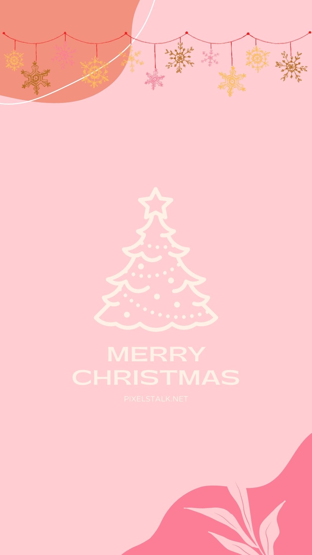 Pink Christmas iPhone Wallpaper