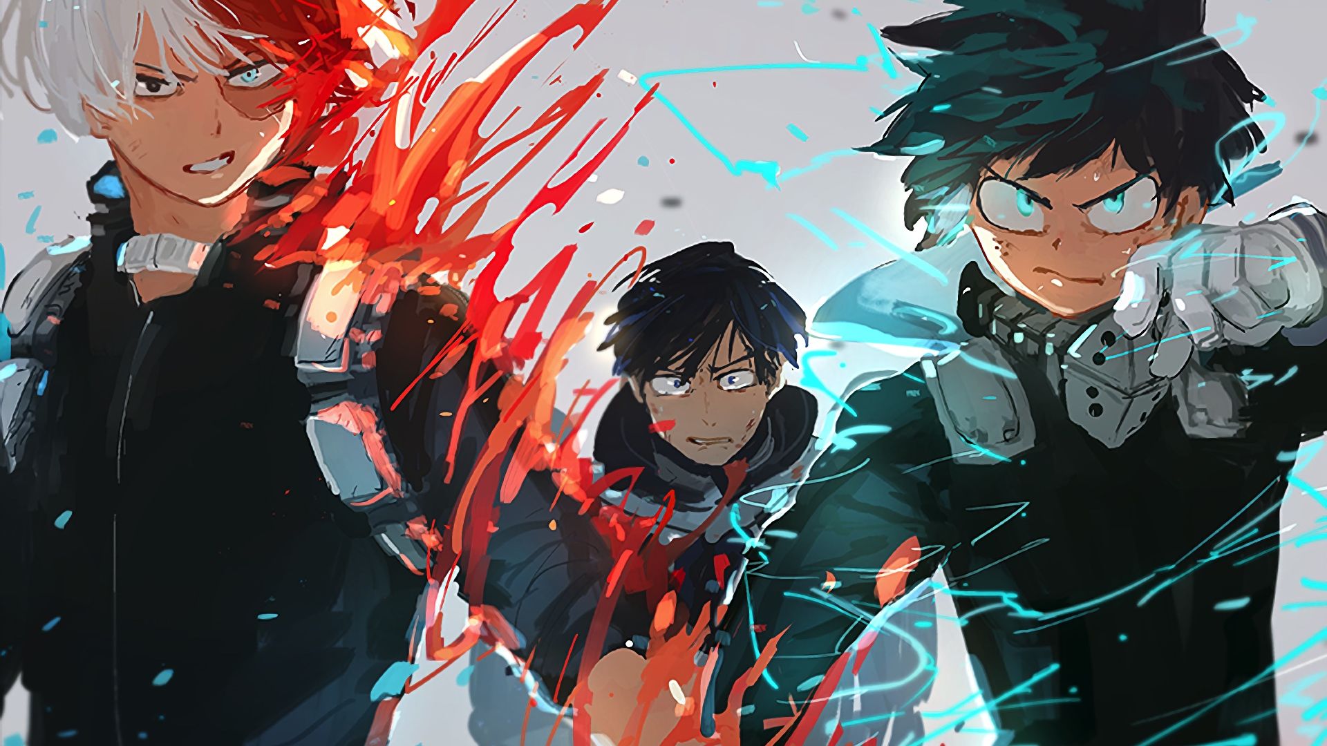 Desktop Wallpaper Izuku Midoriya, Shouto Todoroki, Tenya Iida, Anime Boys, HD Image, Picture, Background, 2e7b54