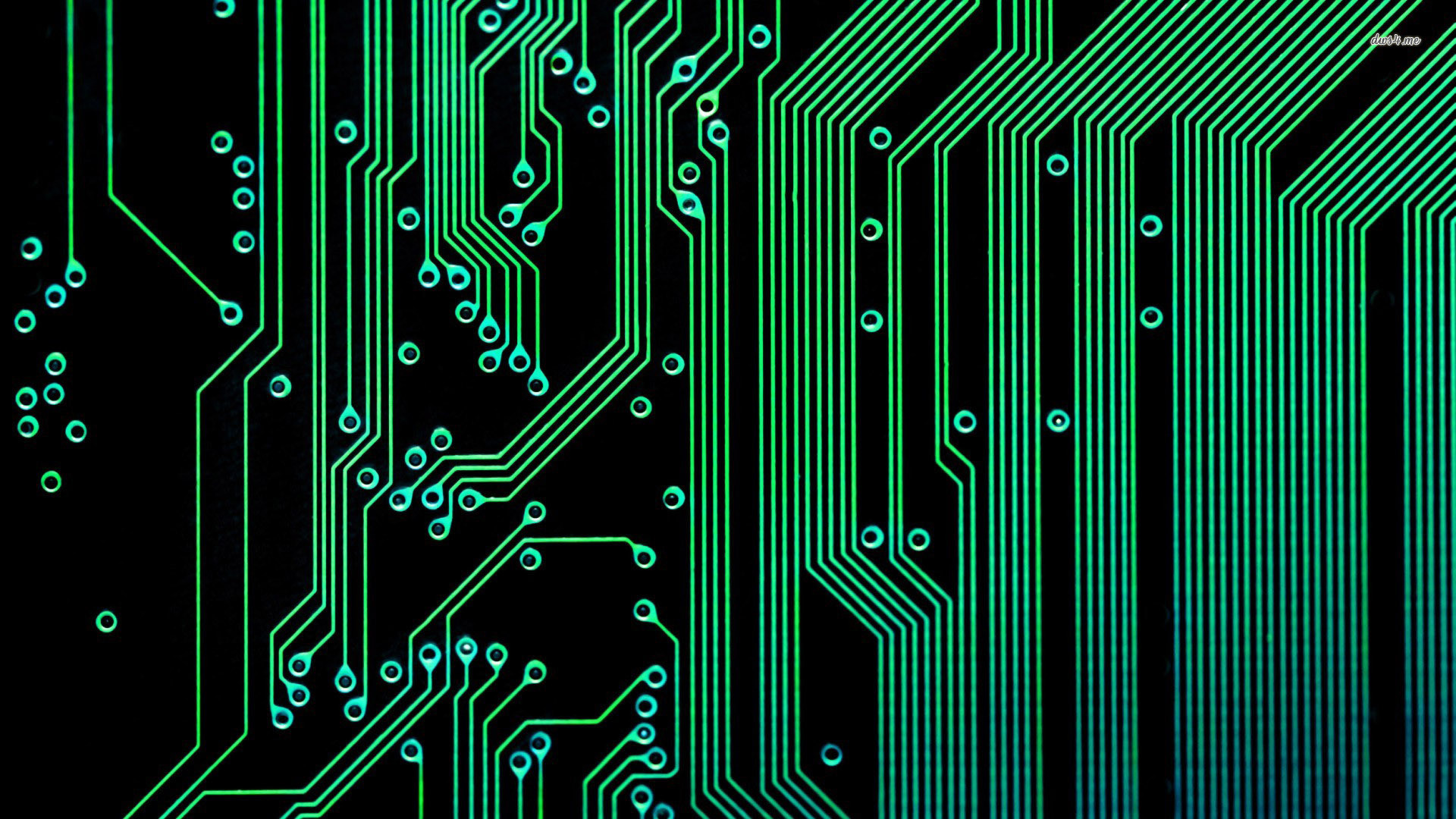 green computer chip