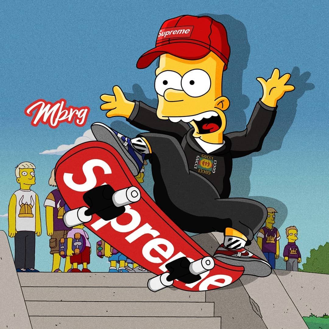 Download Superior Person On Skateboard Supreme Logo Wallpaper