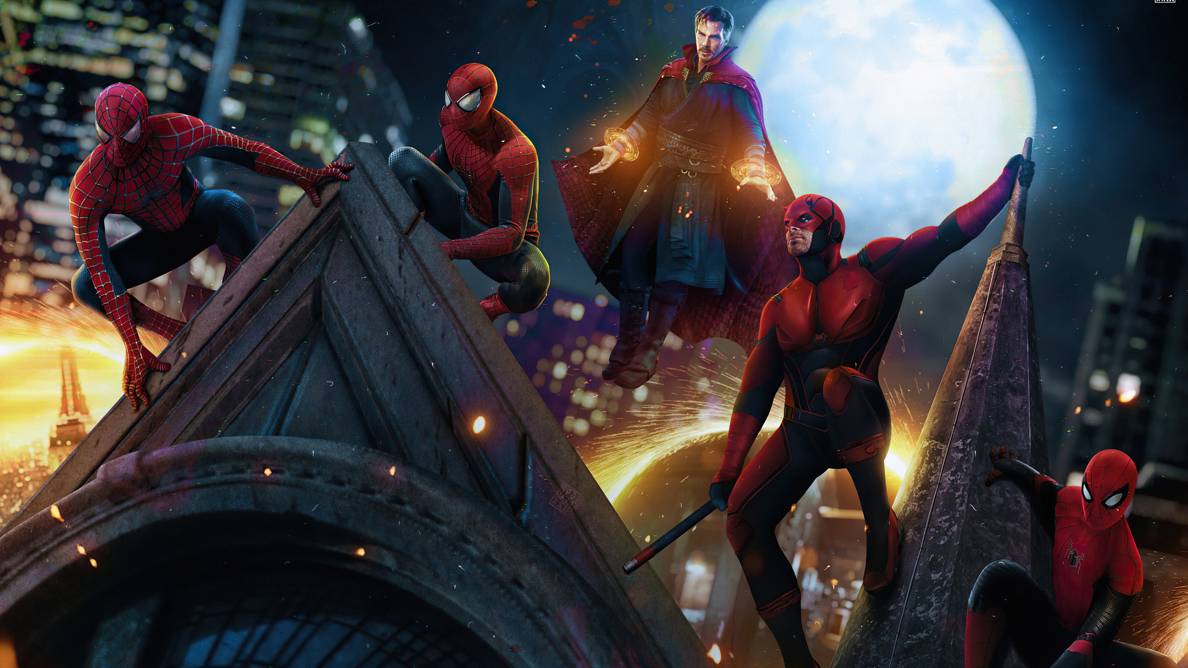 Doctor Strange Dareveil And Spidermans In Spider Man No Way Home 4k, HD Movies, 4k Wallpapers, Image, Backgrounds, Photos and Pictures