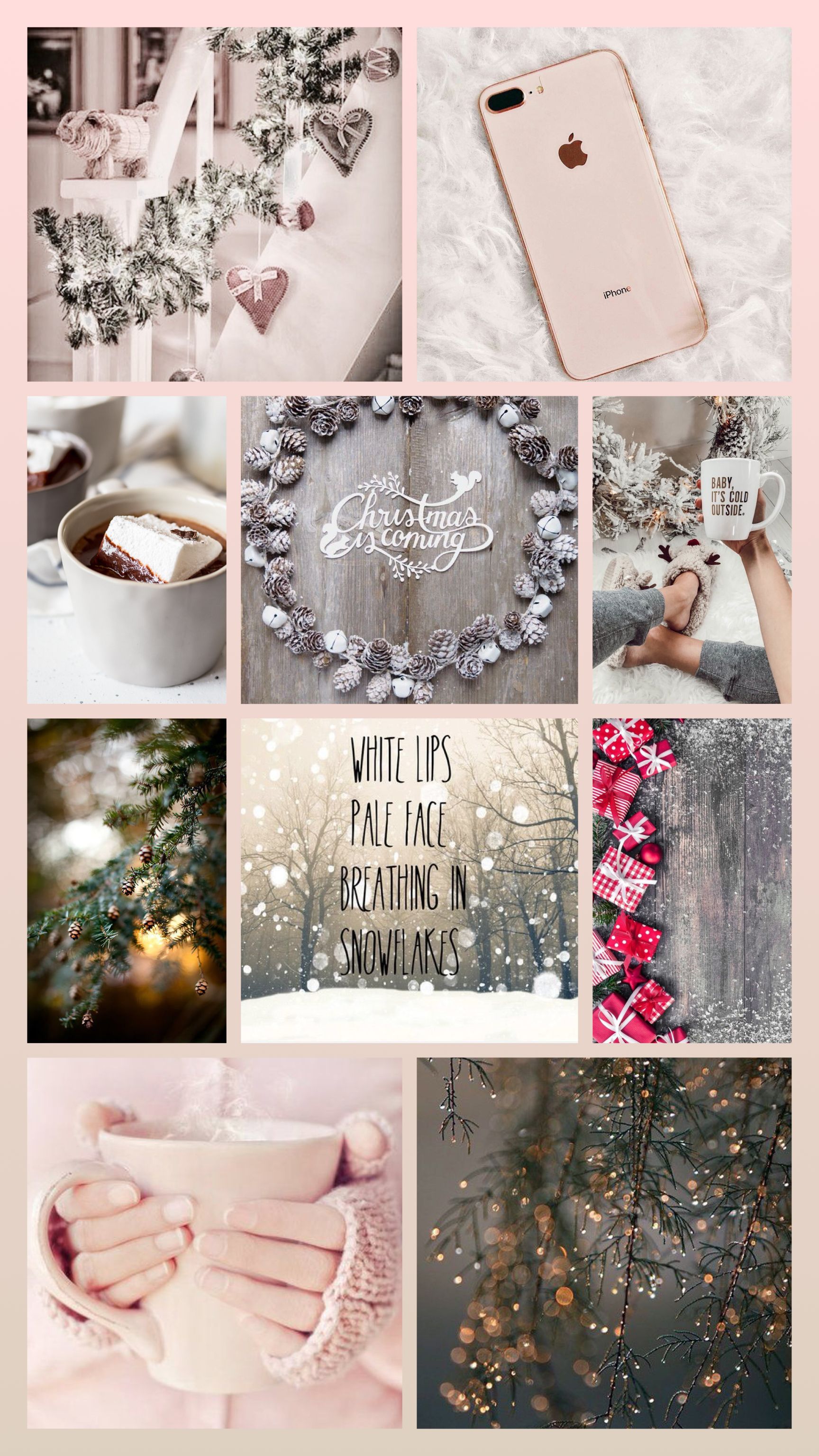 Cute Winter Collages Wallpaper