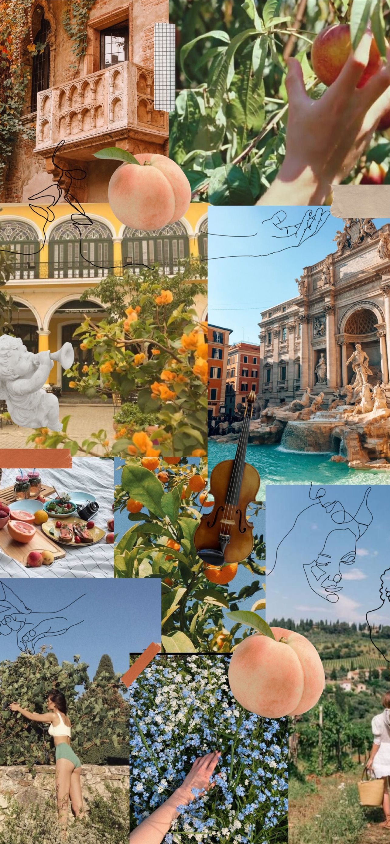 italy collage iPhone Wallpaper Free Download