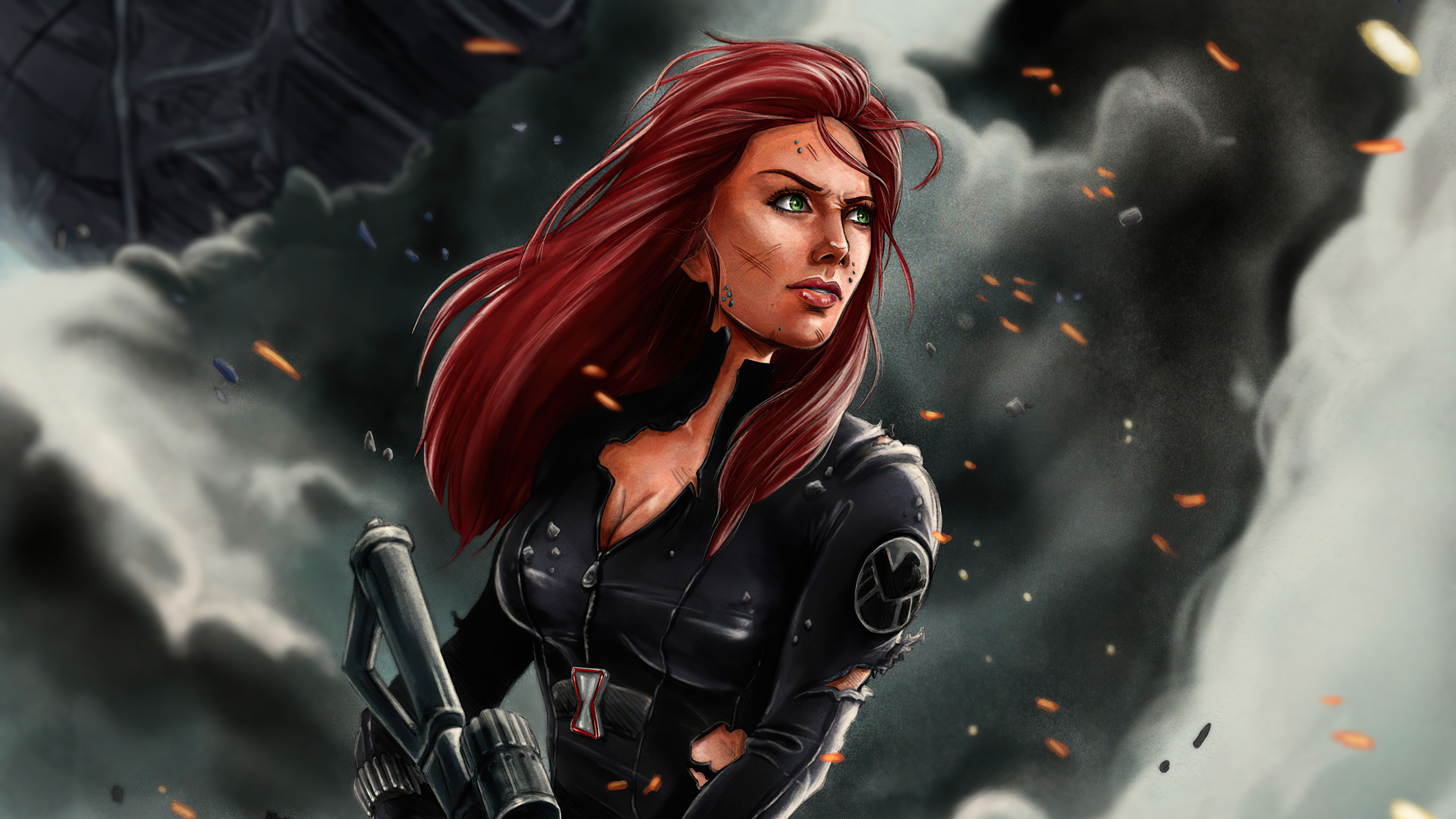 Black Widow Marvel Illustration Wallpaper 4k Ultra HD