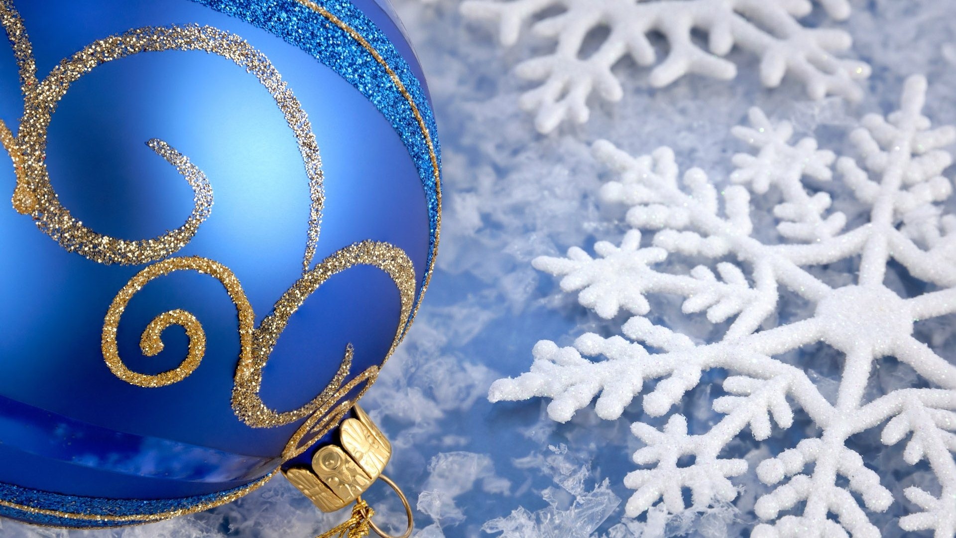 Blue Christmas Ornament Wallpaper