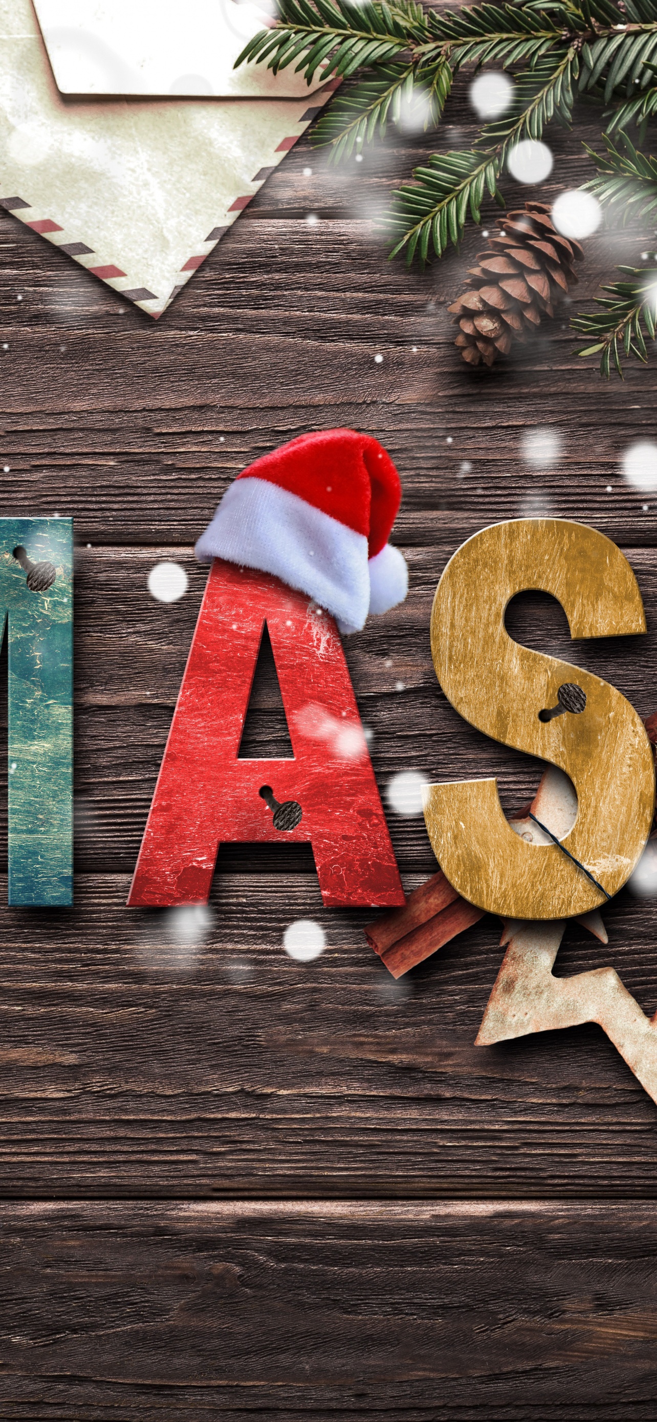 Christmas Wallpaper 4K, Wood, Snowflakes, Star, Celebrations