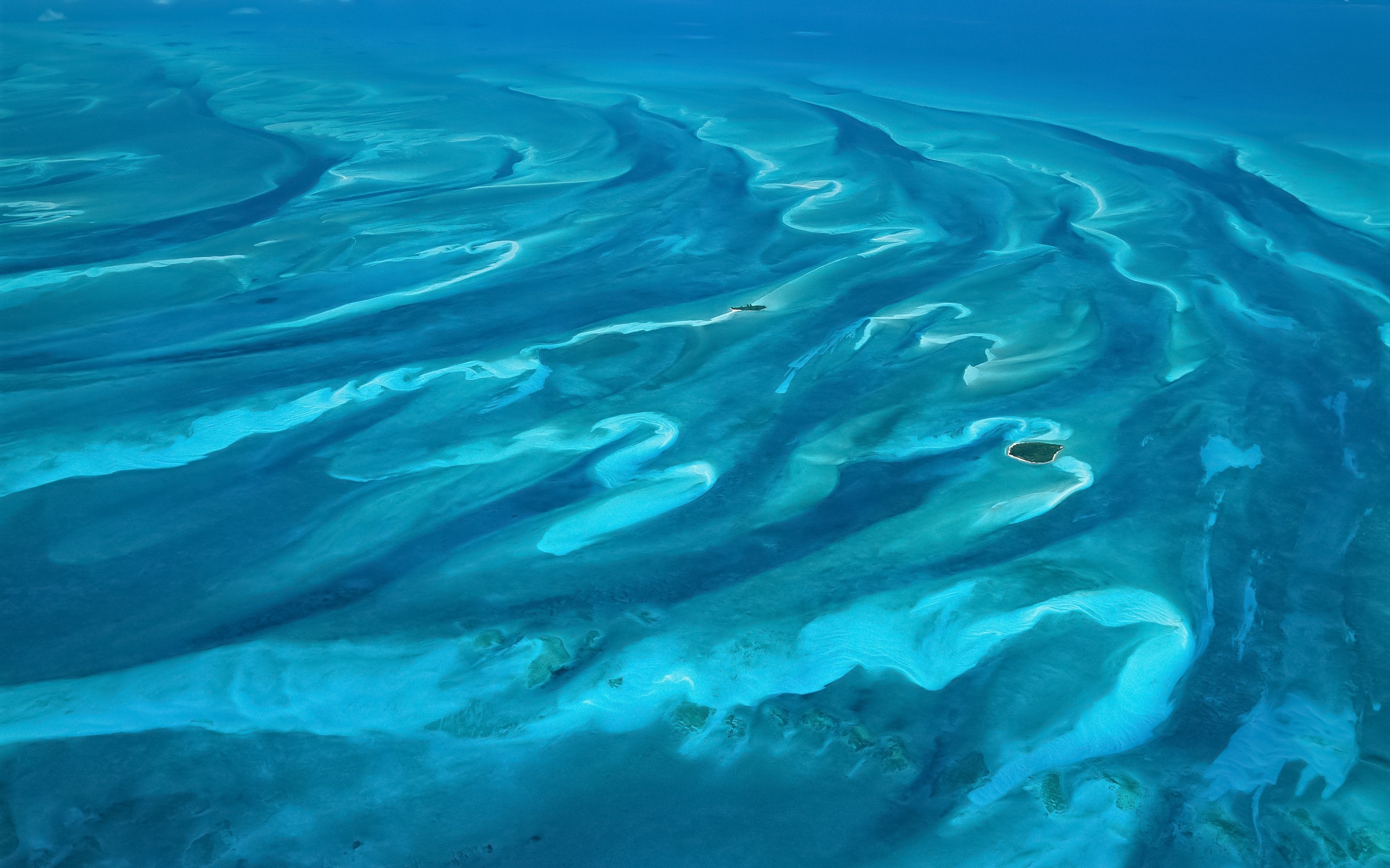 Aerial Island Bahamas Mac OS Wallpaper