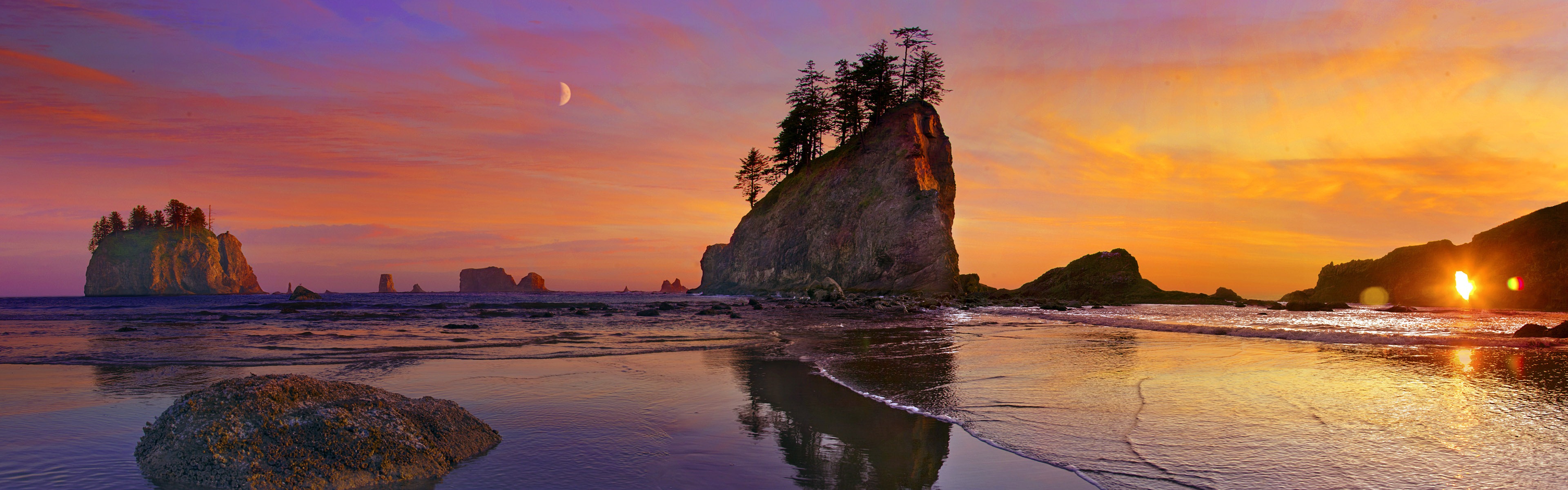Windows 8 Official Panoramic Wallpaper, Cityscapes, National Park, Second Beach