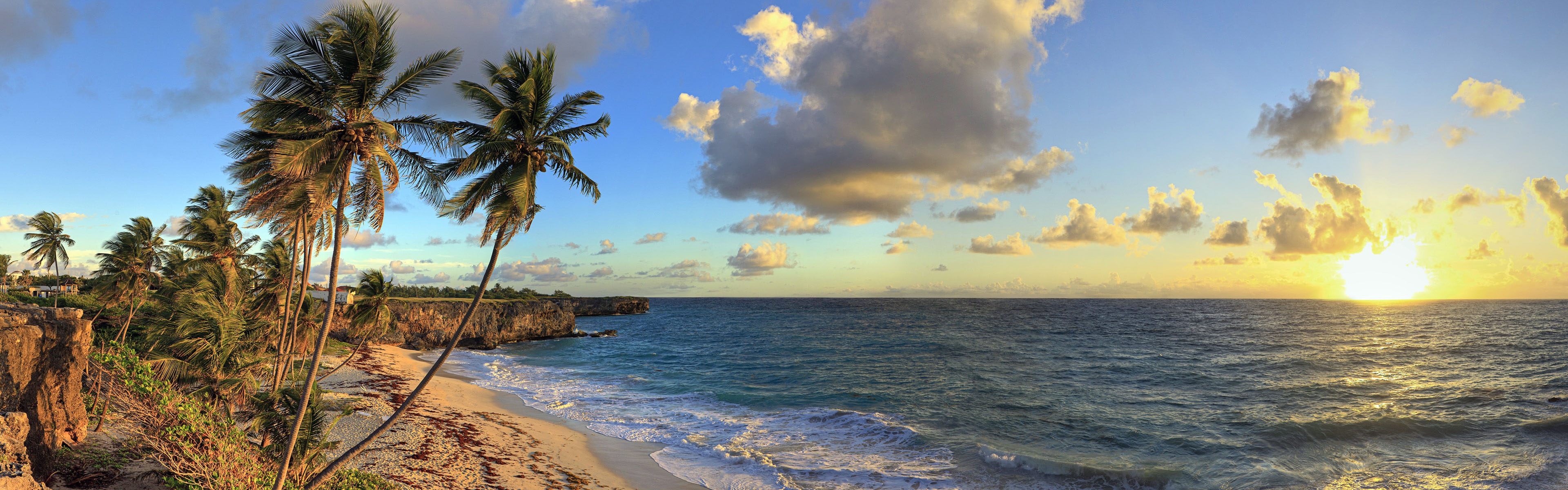 Beautiful Beach Sunset, Windows 8 Panoramic Widescreen