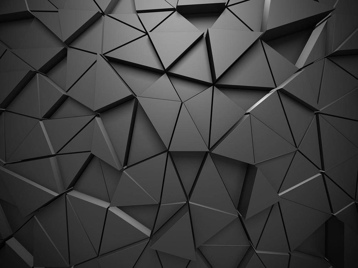 3D Black Grey Geometric Wallpaper Living Room Trendy Office Wall