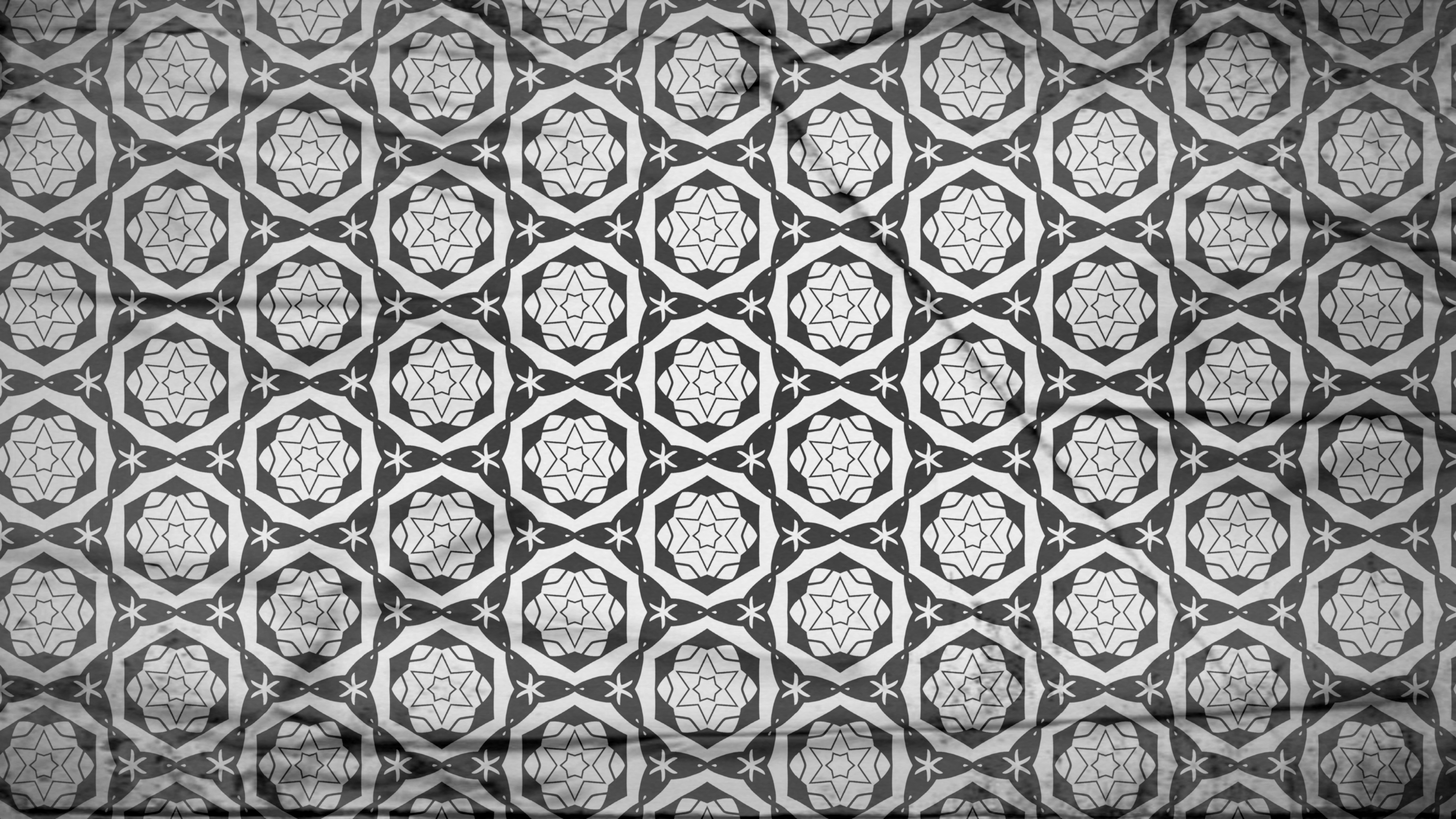 Free Dark Grey Seamless Floral Geometric Wallpaper Pattern