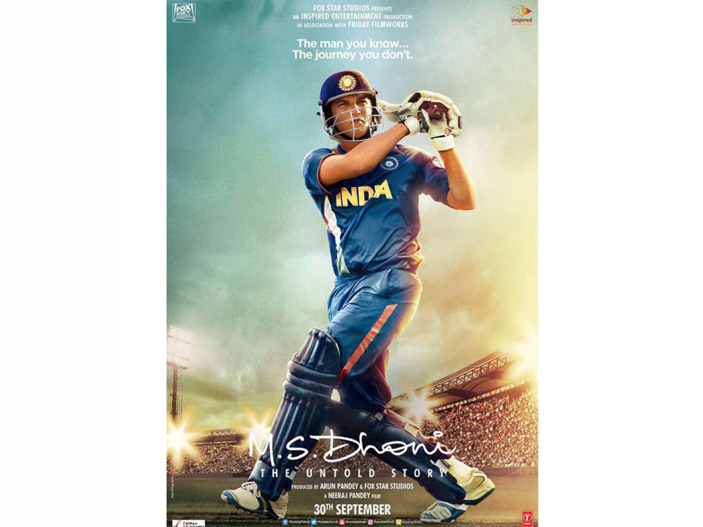 ms dhoni movie HD wallpaper, poster, team sport, player, football autographed paraphernalia, baseball player
