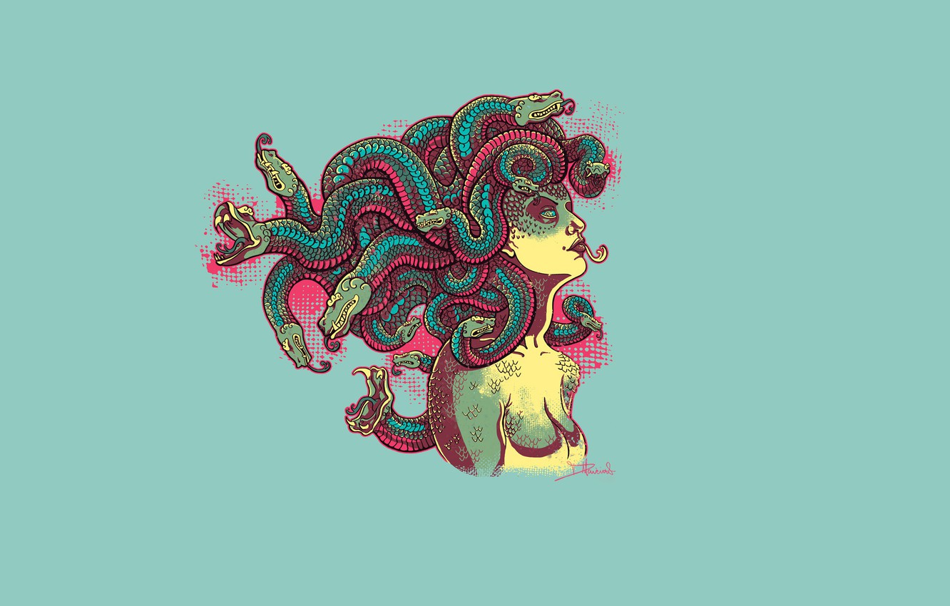 Wallpaper Girl, Figure, Snake, Medusa, Eyes, Snakes, Art, Fiction, Medusa, Gorgon, Gorgon, The Gorgon Medusa, Snakes, Myth, Medusa Gorgon, Medussa image for desktop, section минимализм