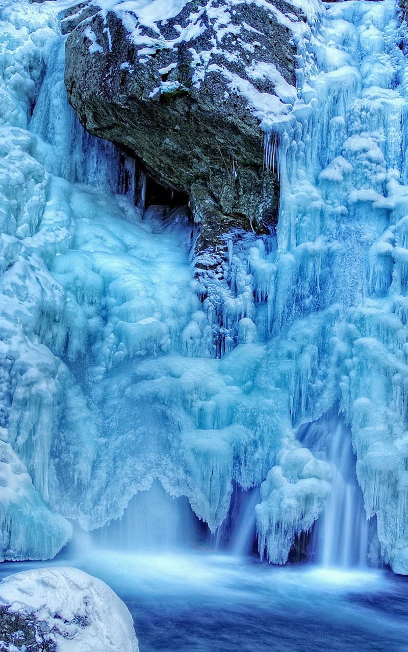 Frozen Waterfall Wallpaper for Android