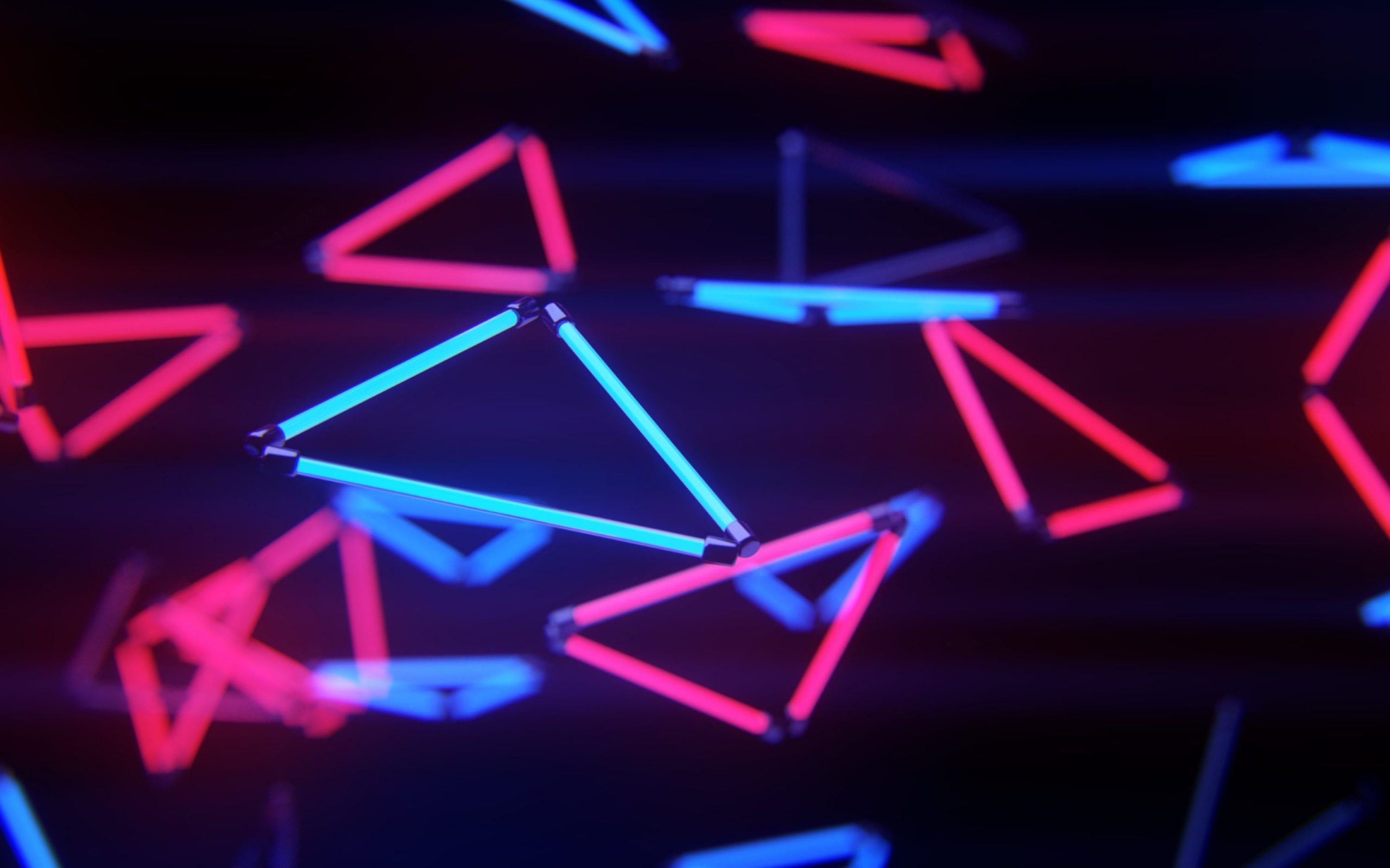 Wallpaper red and blue Led strips, neon, abstract, digital art, 3D, lights • Wallpaper For You HD Wallpaper For Desktop & Mobile
