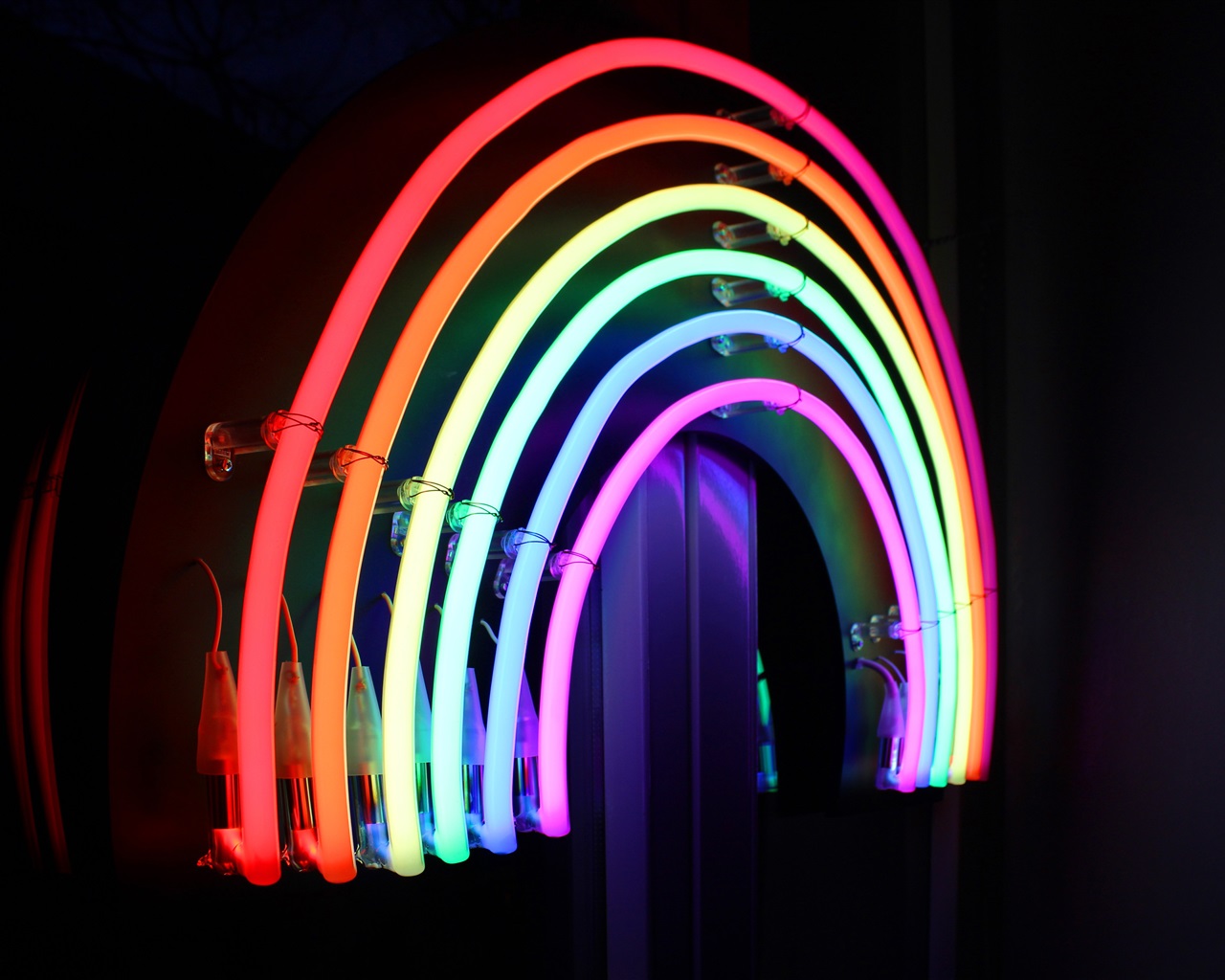 Wallpaper Neon lights, rainbow colors 3840x2160 UHD 4K Picture, Image