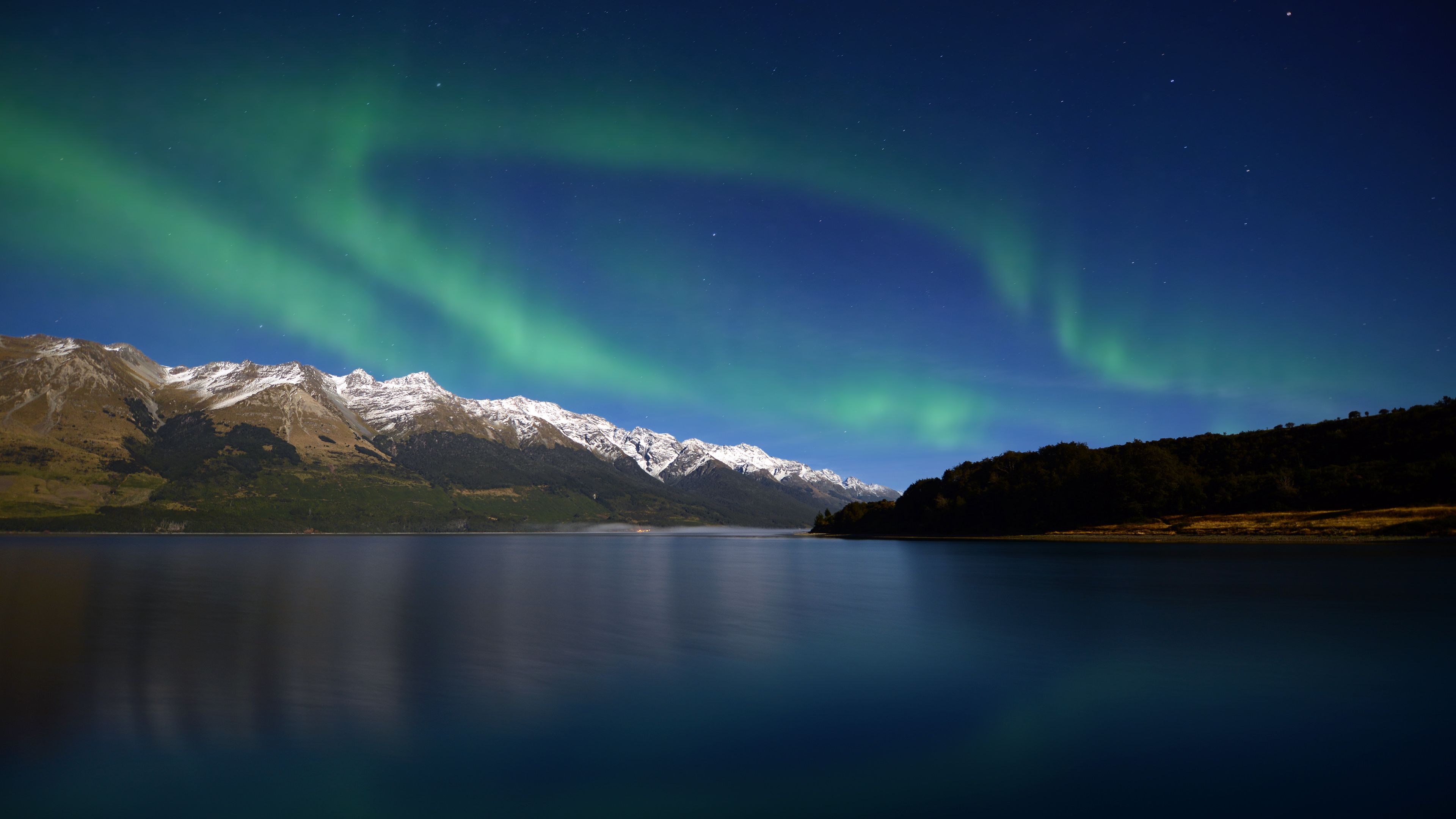 Southern Lights New Zealand [3840 x 2160] #Hdwallpaper #wallpaper #image. Southern lights new zealand, Mountain wallpaper, Northern lights