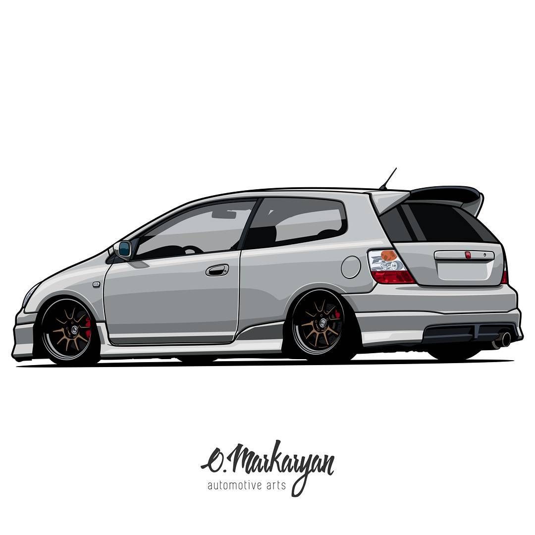 Honda Civic EP3. T Shirts, Covers, Stickers, Posters Available In My Store On #redbubble. Link In Profile. You C. Honda Civic, Honda Civic Type R, Honda