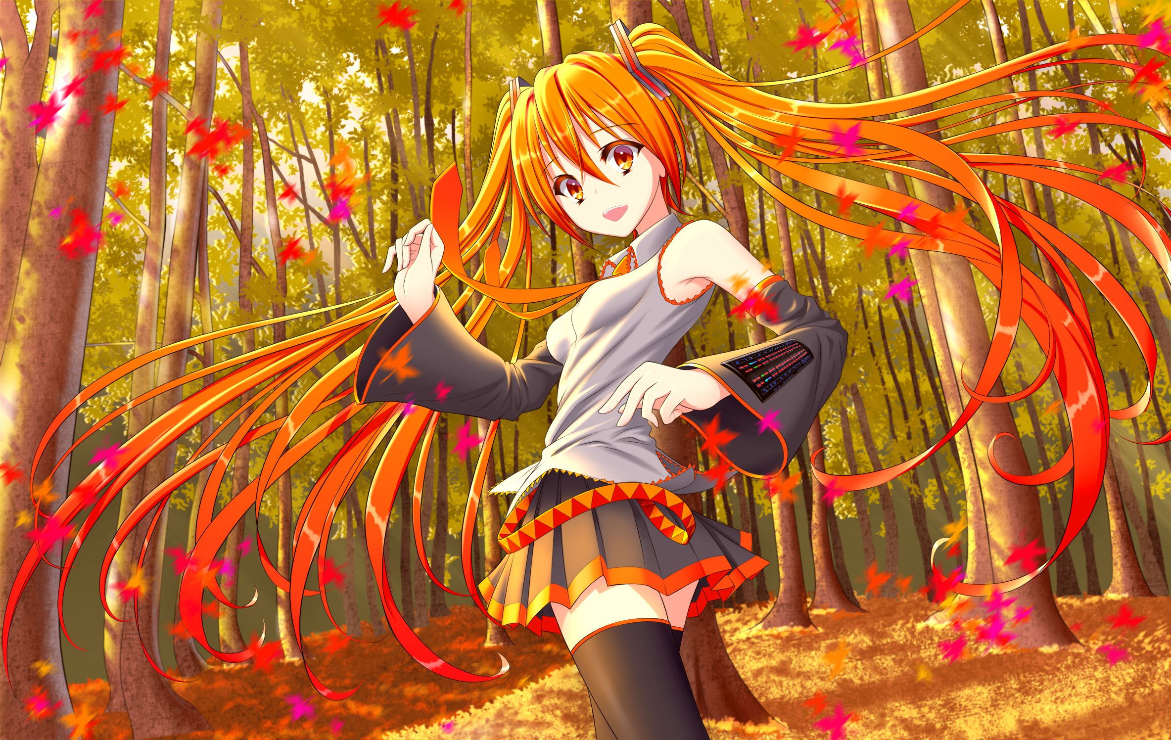 Autumn Anime Girl Wallpaper Free Autumn Anime Girl Background