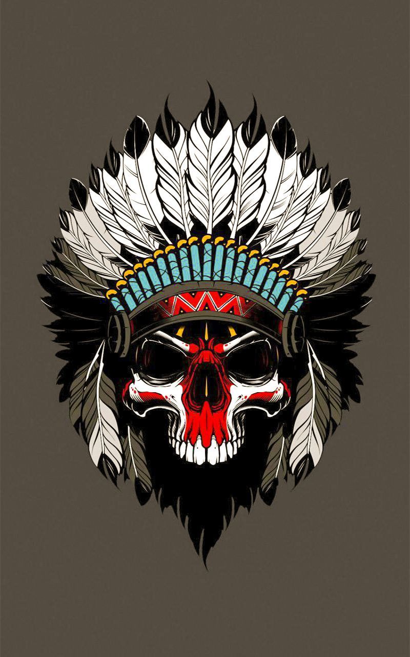 American Indian Skull Wallpaper Free American Indian Skull Background
