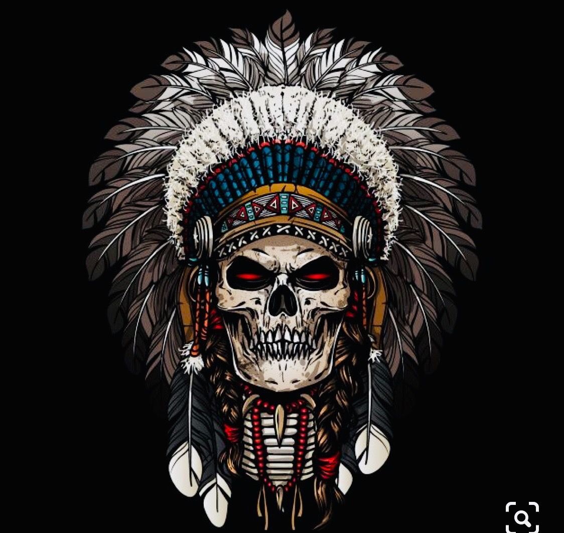 native american skull wallpaper