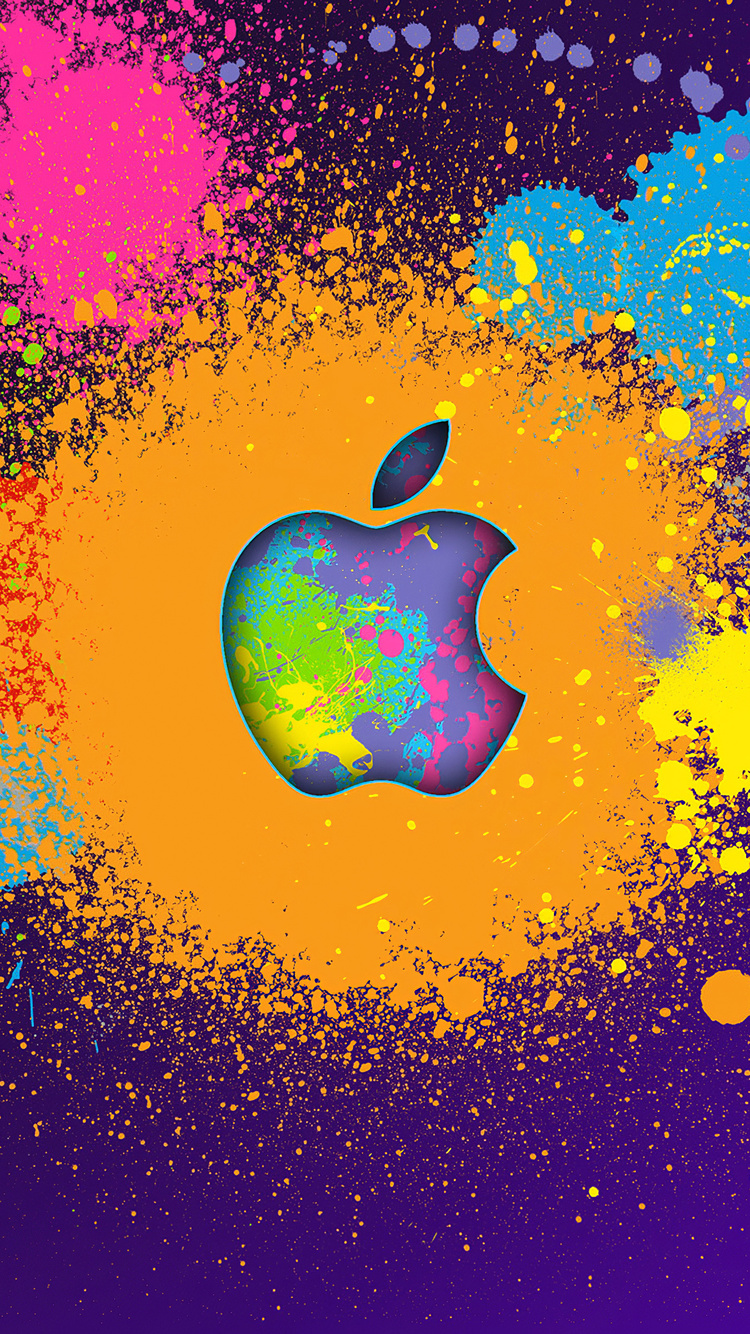 Apple Colorful Logo 4k iPhone iPhone 6S, iPhone 7 HD 4k Wallpaper, Image, Background, Photo and Picture