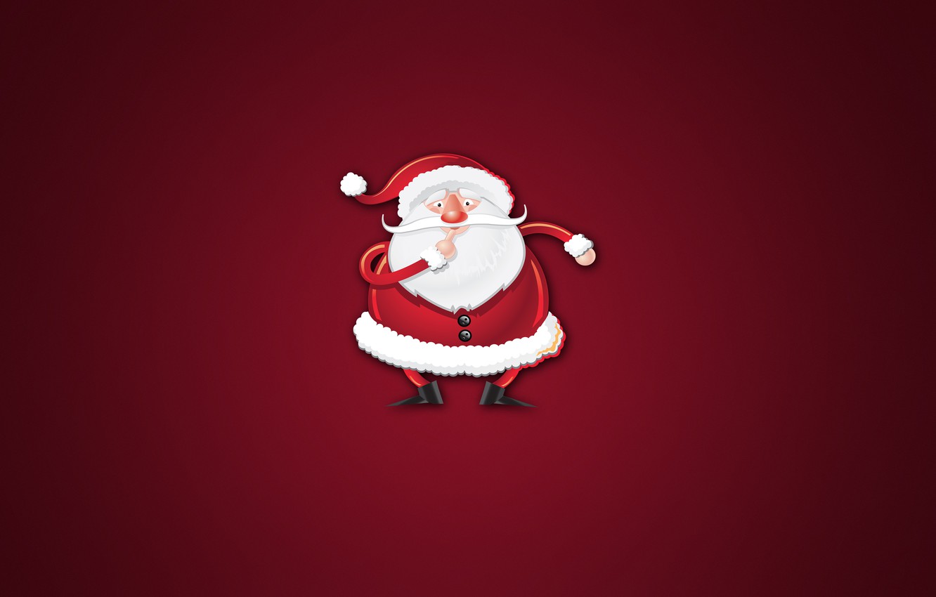 Wallpaper Minimalism, Christmas, Background, New year, Holiday, Santa Claus, Santa Claus, Christmas, Art, Mood, New Year, Background, Santa Claus, Minimalism, Santa Claus image for desktop, section новый год