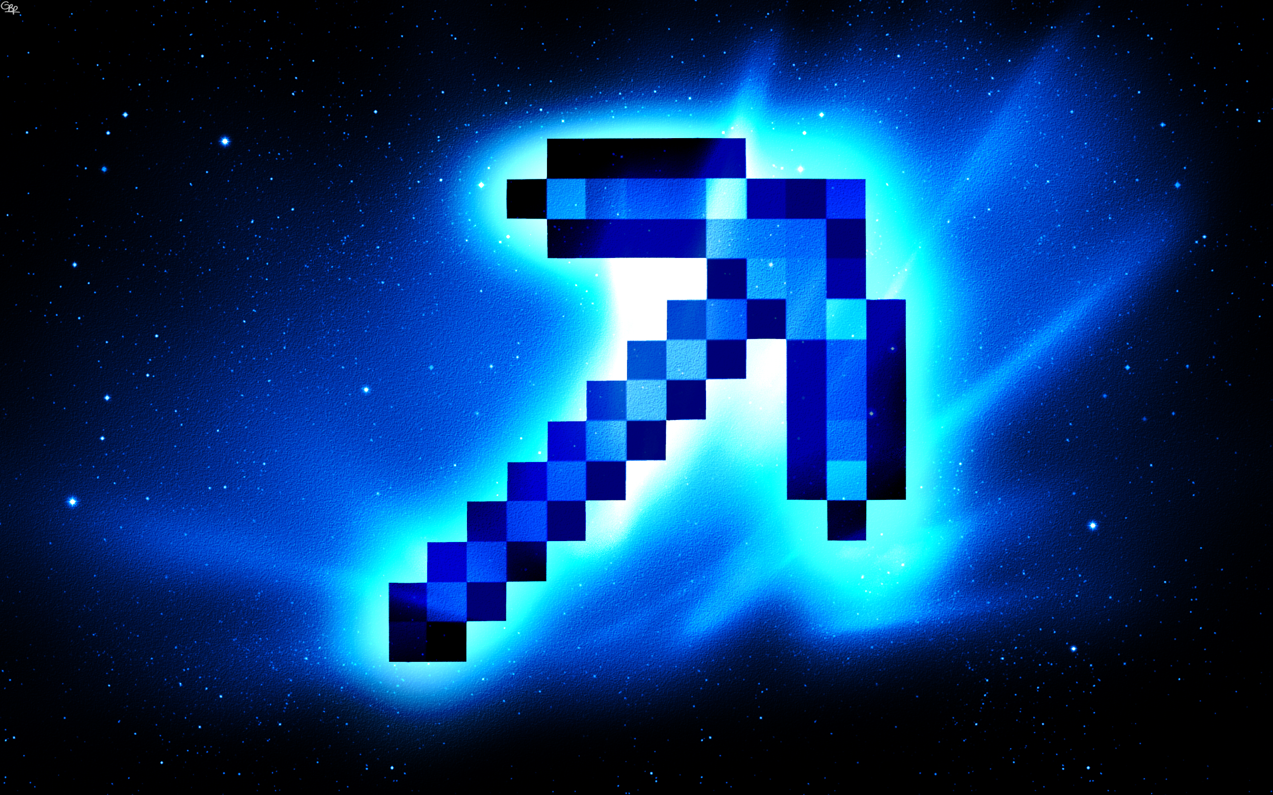 minecraft wallpaper diamond pickaxe