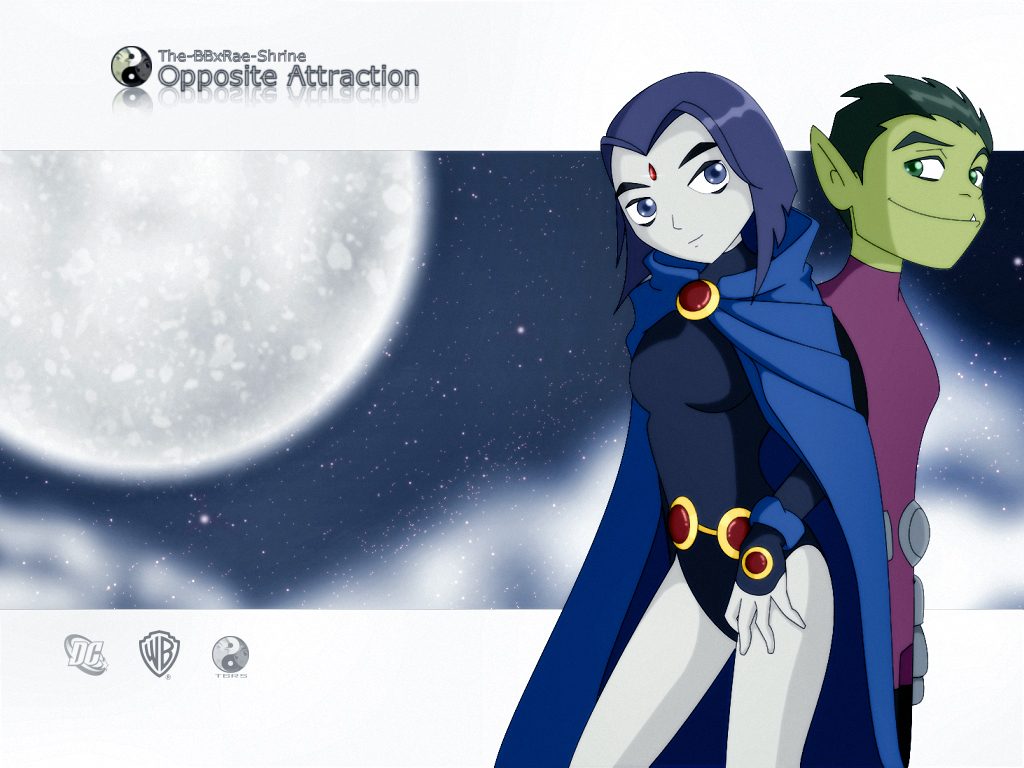 Beast Boy and Raven Titans Wallpaper