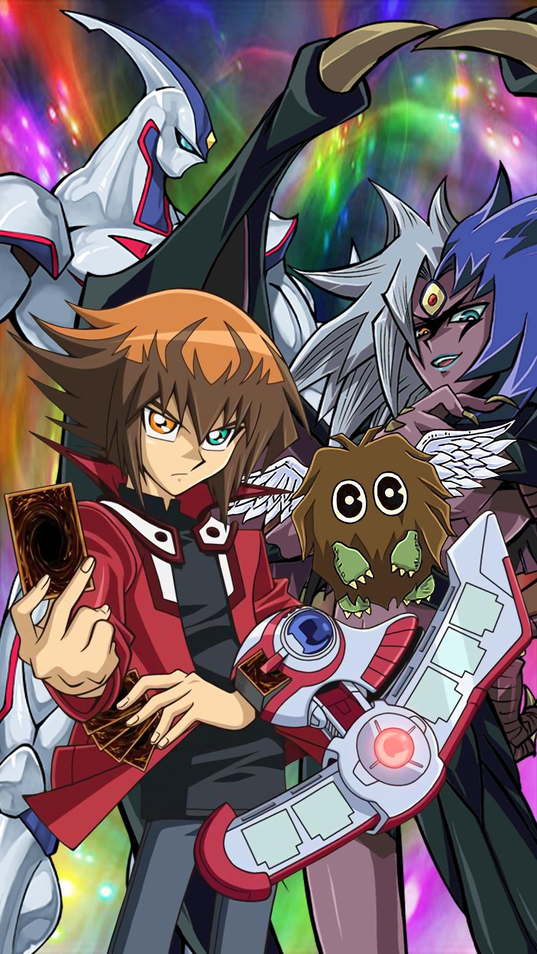 Judai Jaden With Neos, Yubel, And Winged Kuriboh Wallpaper