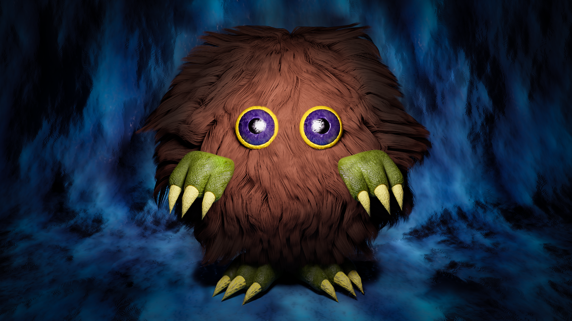 Made a 3D render of Kuriboh using Blender, just a quick little task