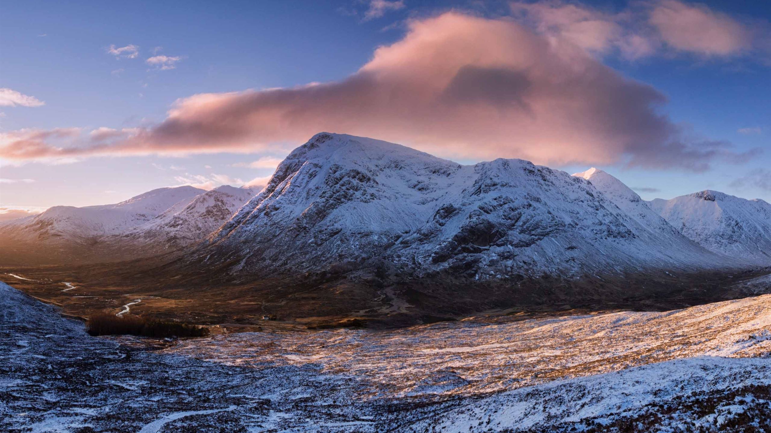 Winter Dawn Glencoe Scotland Mac Wallpaper Download