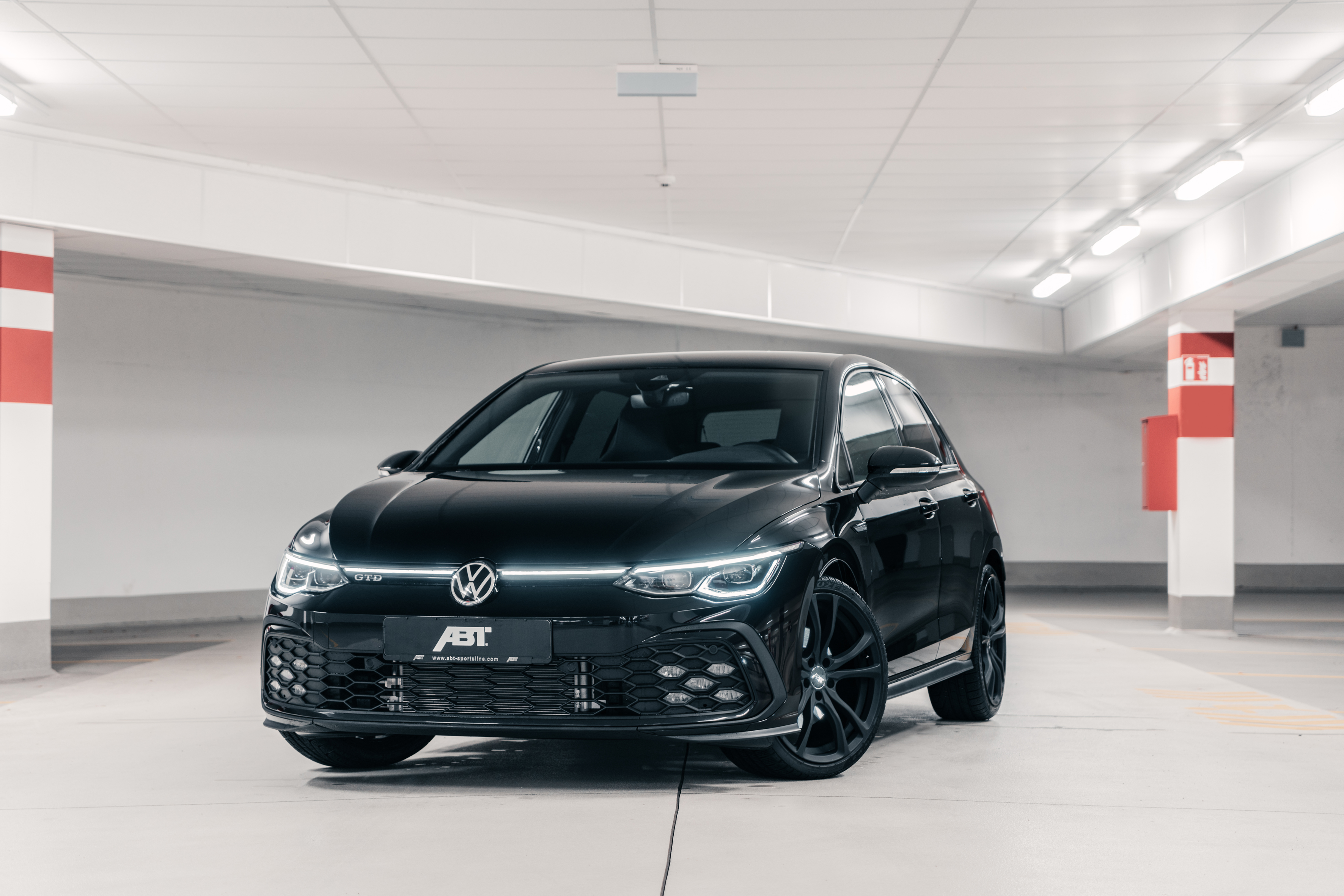 Black ABT Volkswagen Golf GTD HD Wallpaper