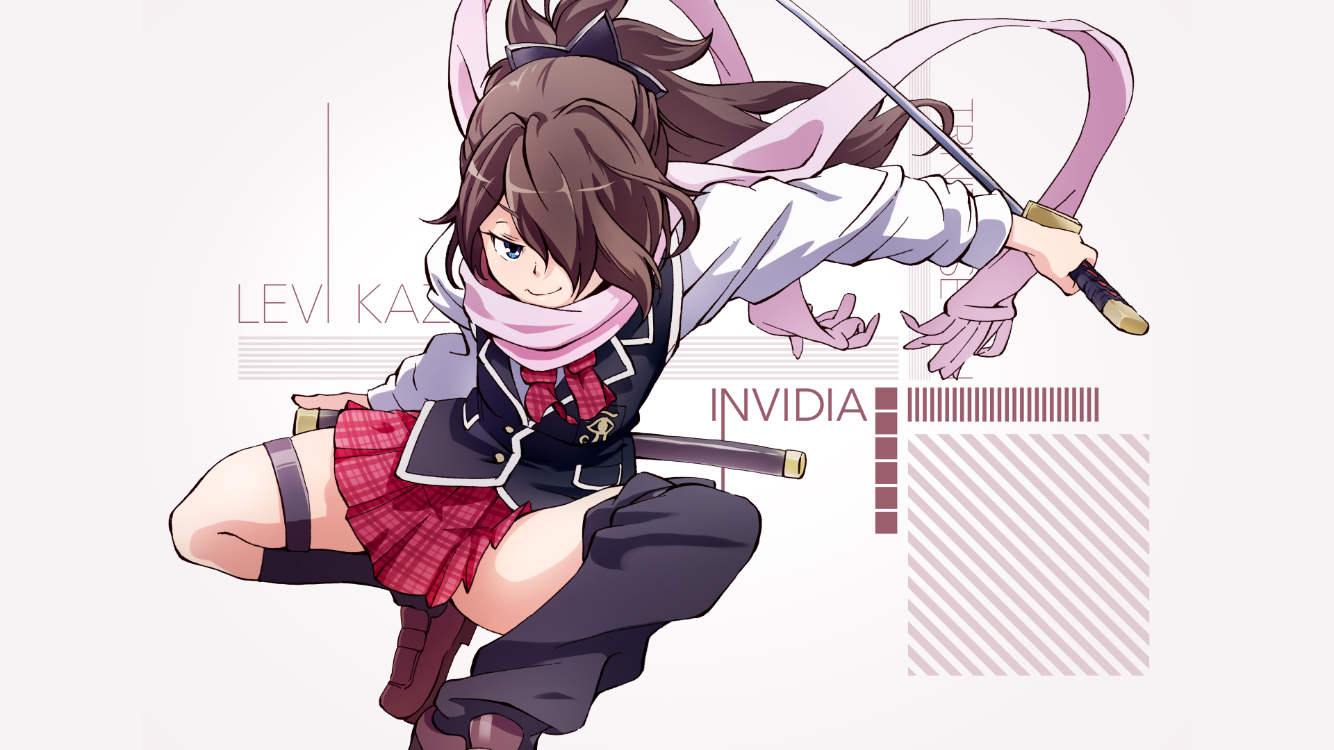 Trinity Seven Anime Girls Kazama Levi Wallpaper:1920x1080